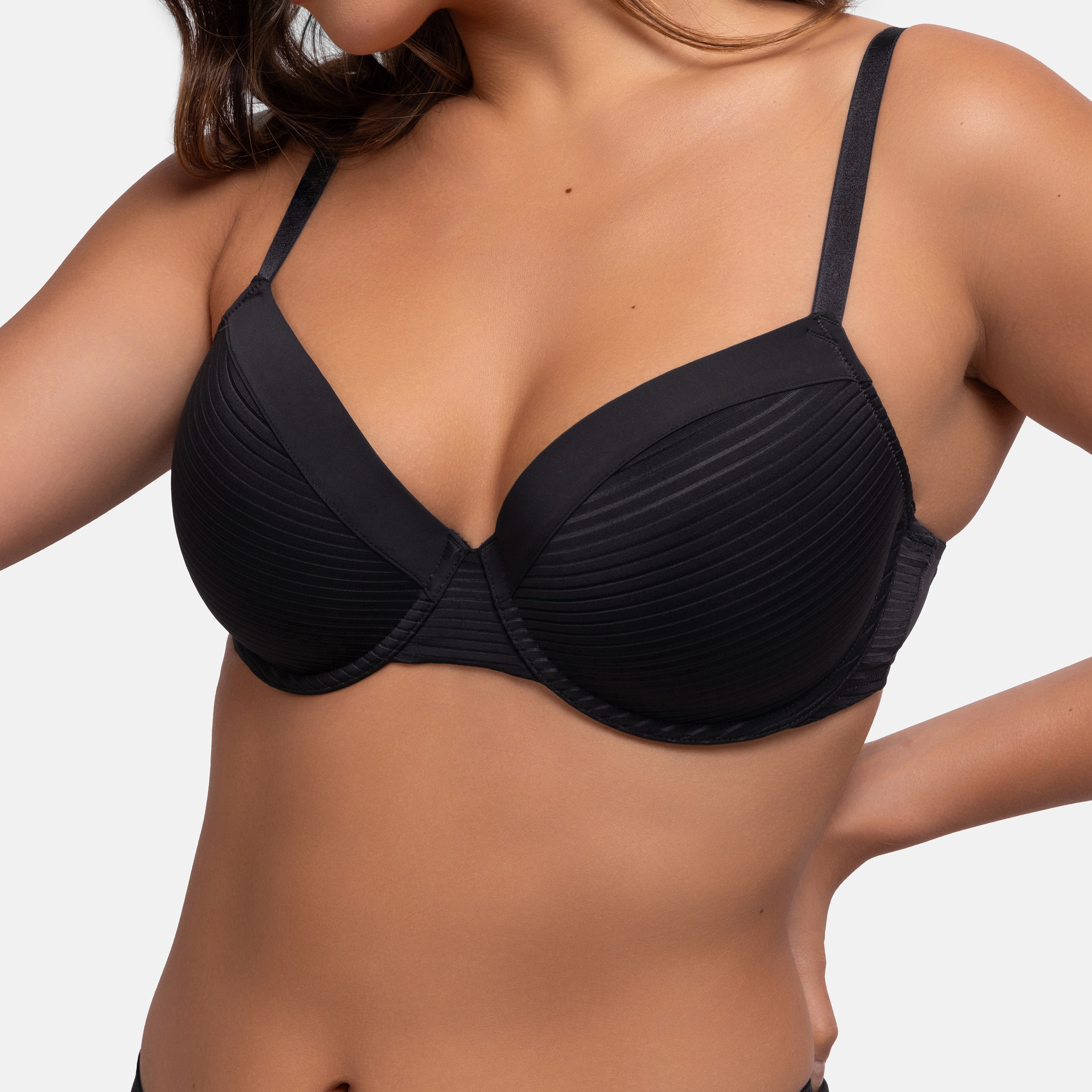 Dorina Pack of 2 Multicolour Plain Light Padded Wired Demi Bra-women-clothing-lingerie-bras-image-4