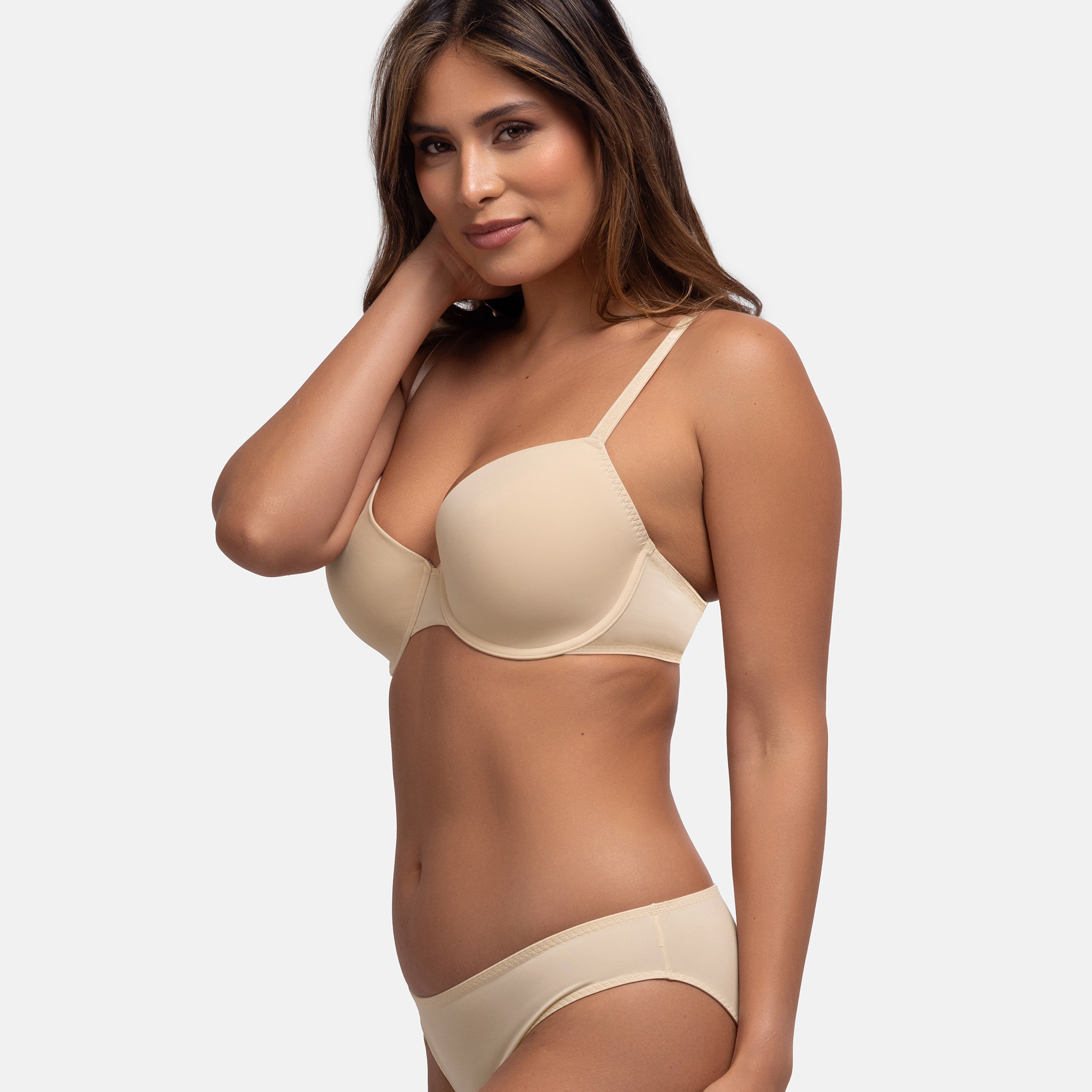 Dorina Pack of 2 Multicolour Plain Light Padded Wired Demi Bra-women-clothing-lingerie-bras-image-7