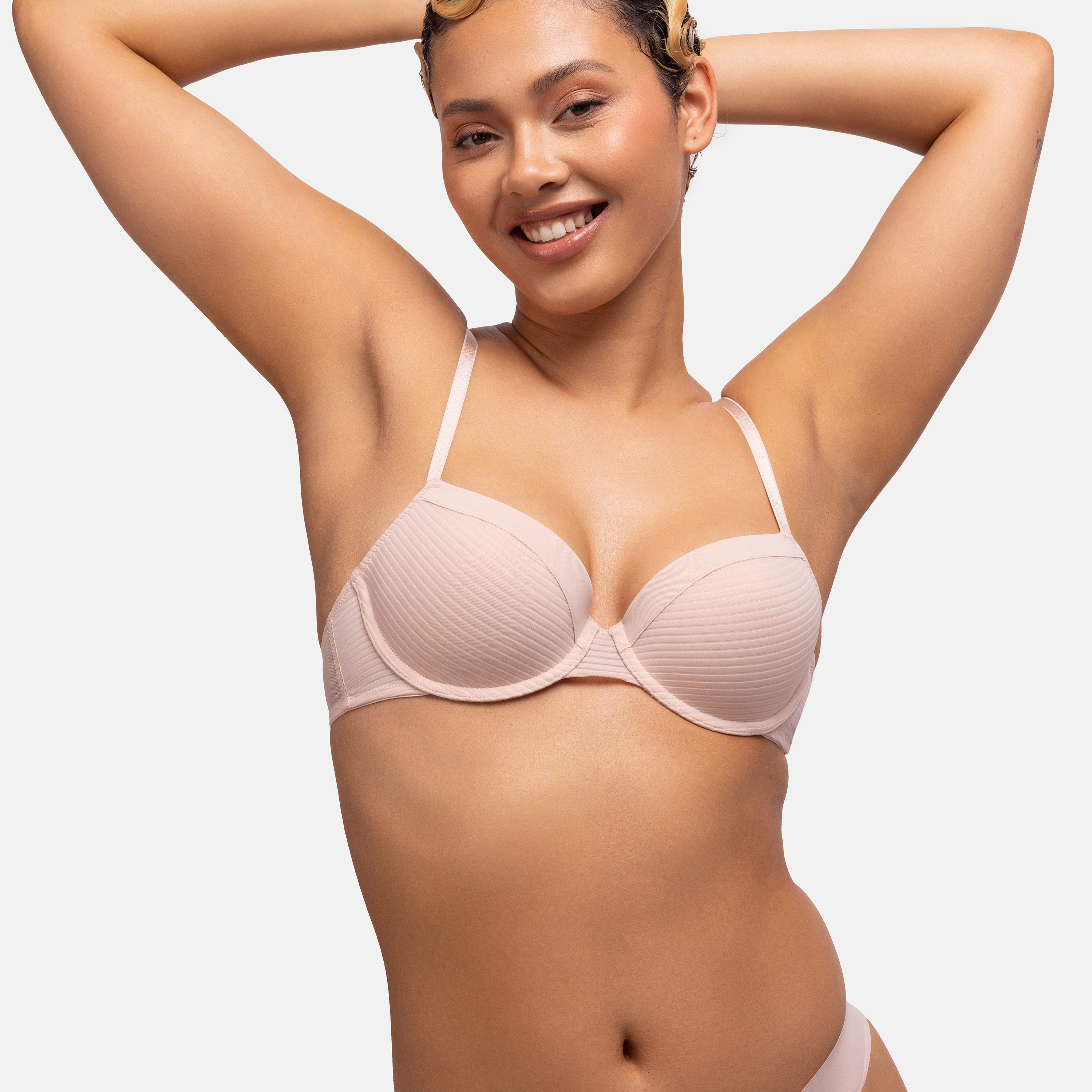 Dorina Pack of 2 Multicolour Plain Light Padded Wired Demi Bra-women-clothing-lingerie-bras-image-3