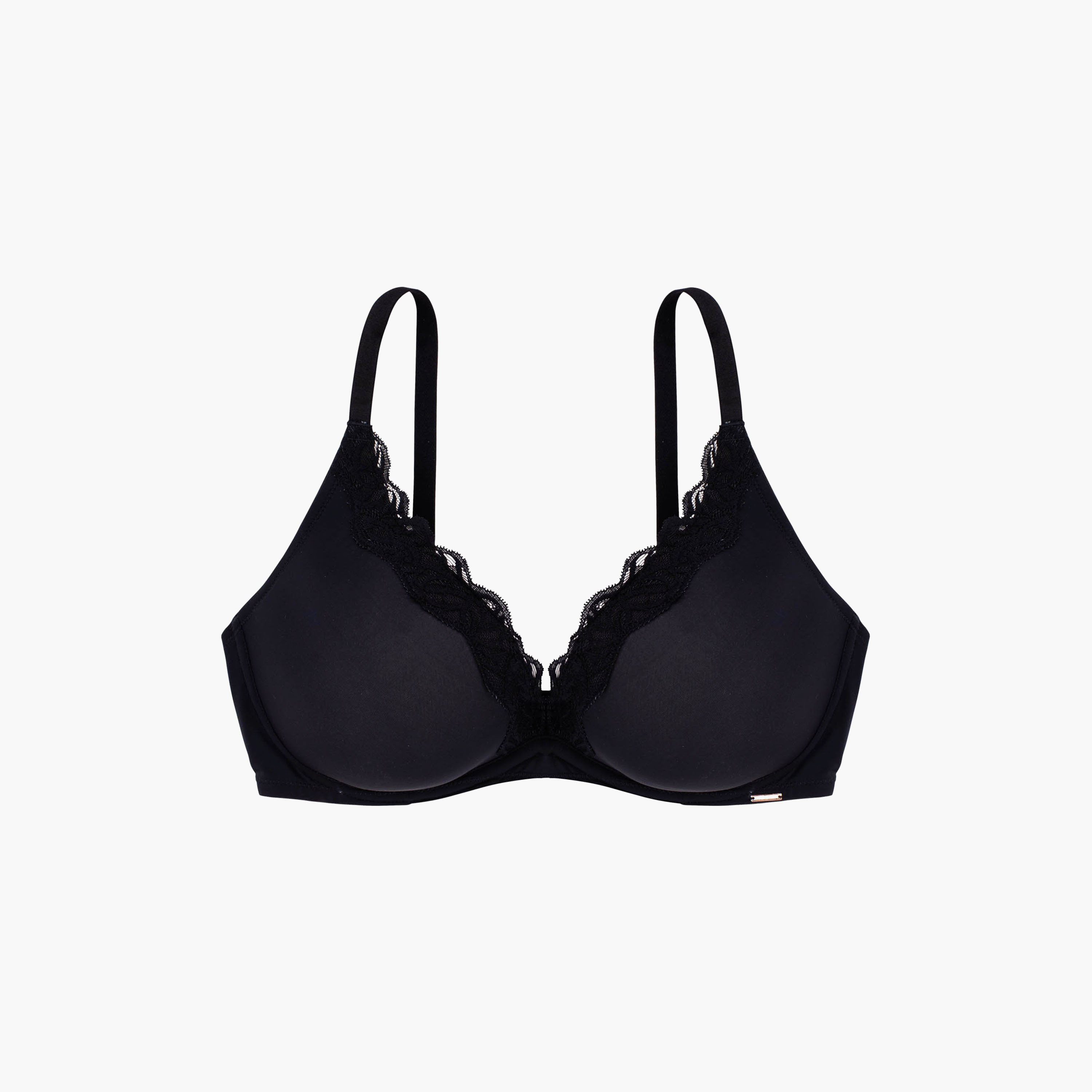 Dorina Black Plain Light Padded Wired Plunge Bra-women-clothing-lingerie-bras-image-6