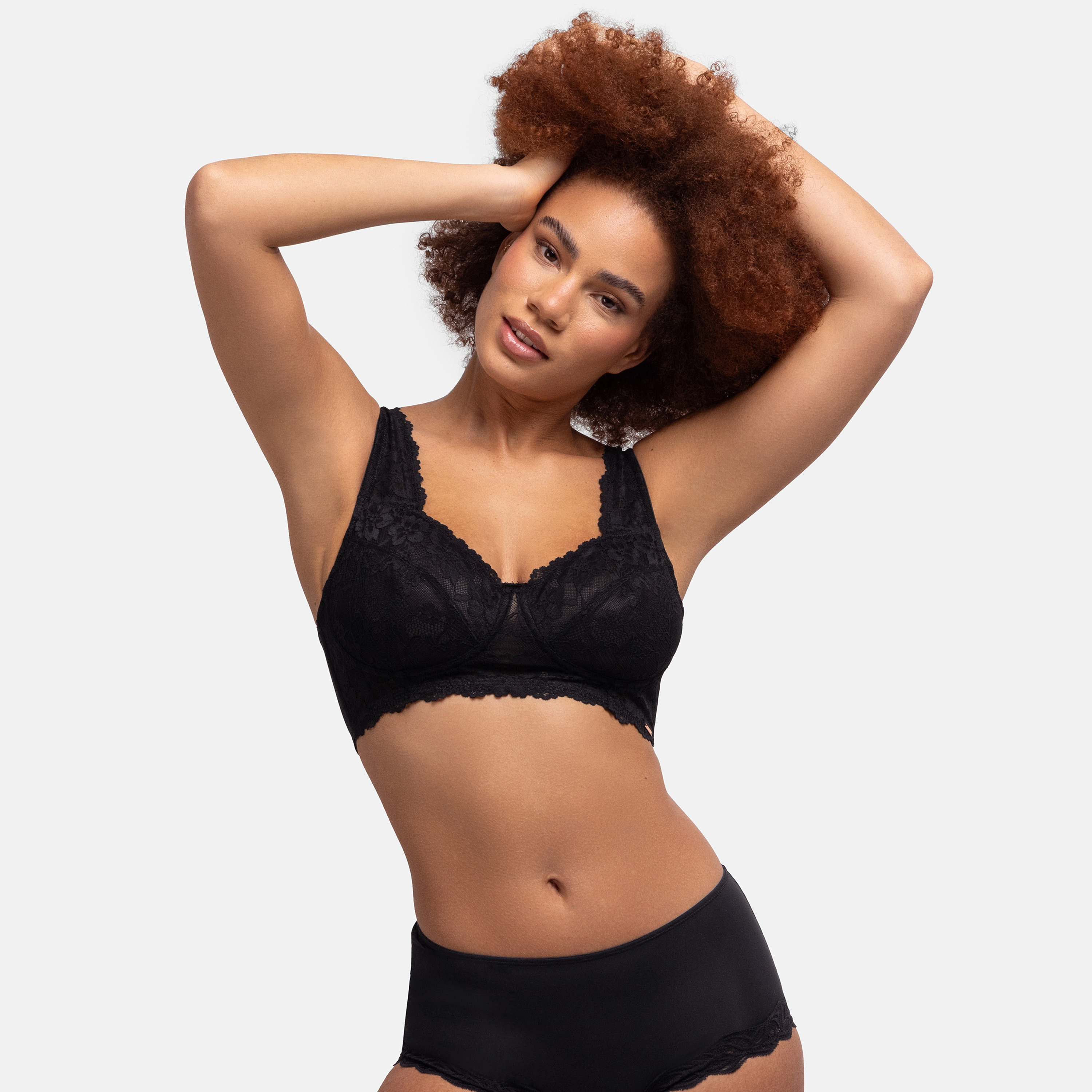 Dorina Black Lace Non Padded Non Wired Bralette-women-clothing-lingerie-bras-image-4