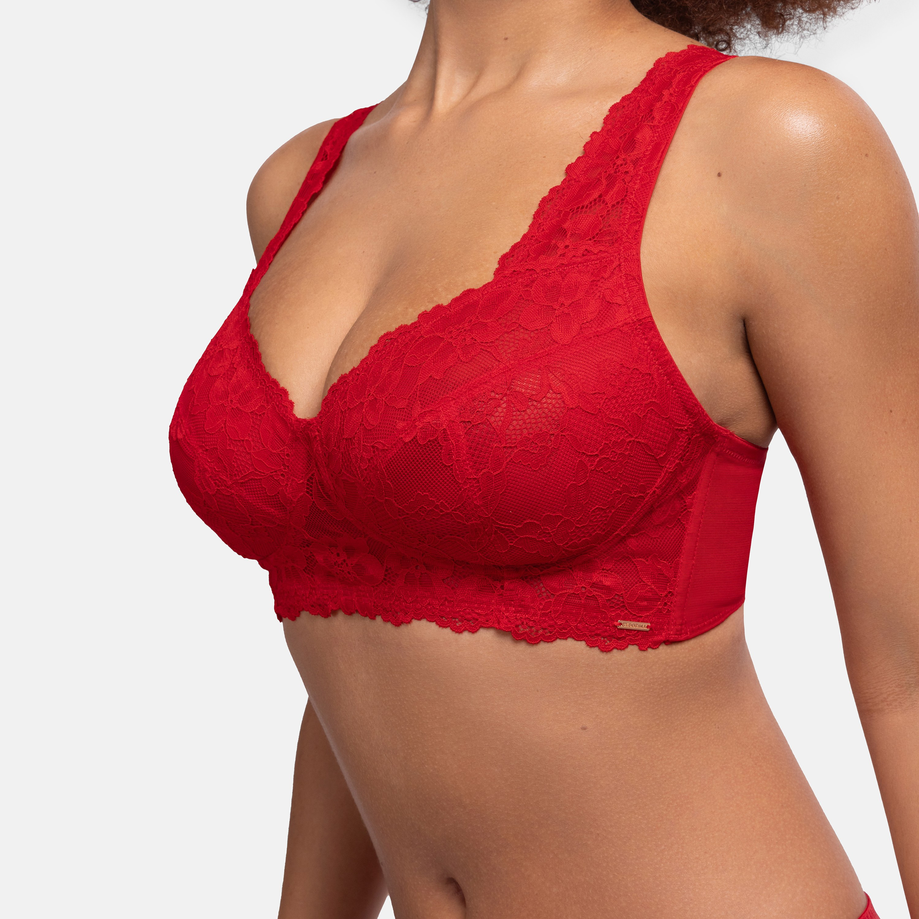 حمالة صدر براليت من الدانتيل غير مبطنة وغير سلكية بلون أحمر من دورينا-women-clothing-lingerie-bras-image-1
