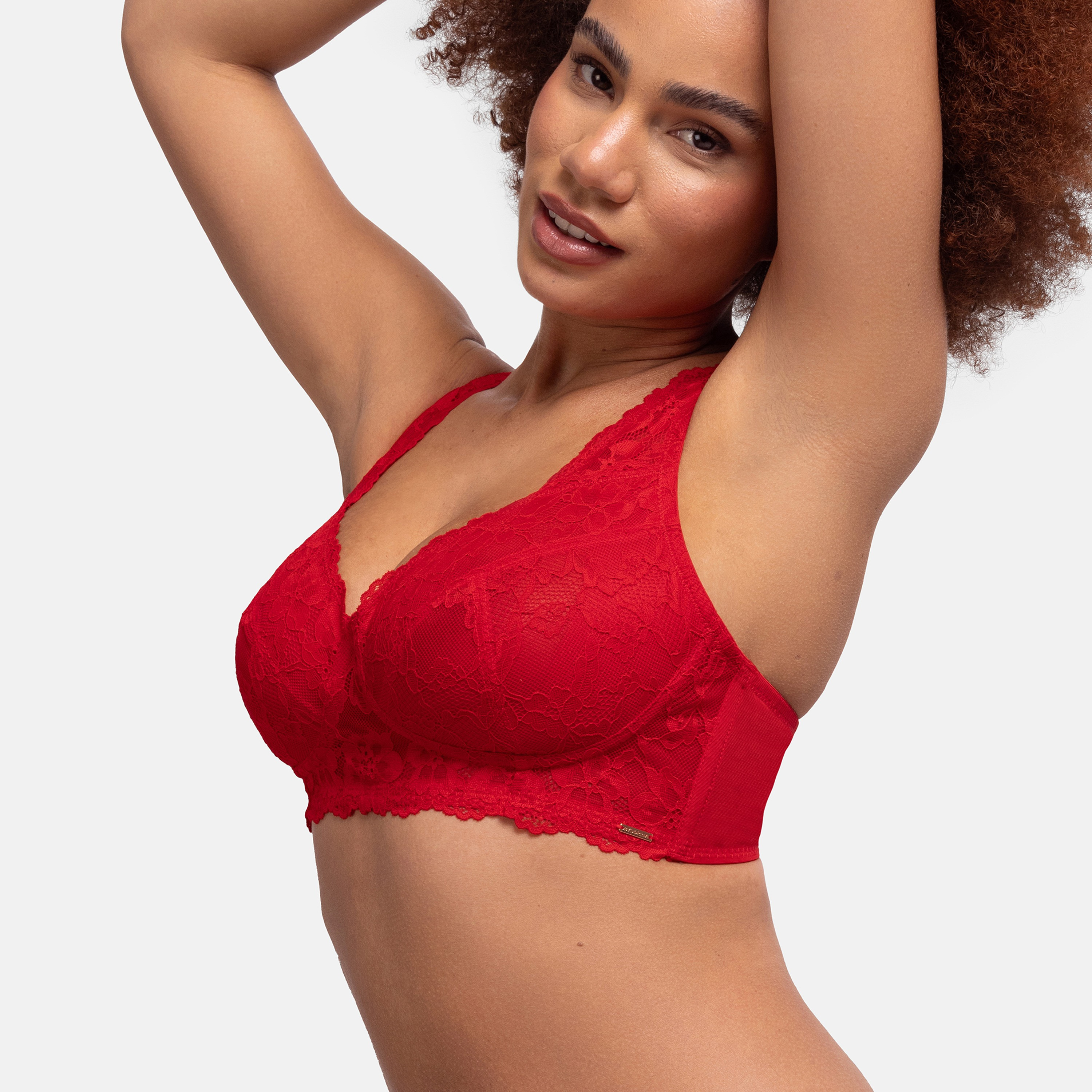 Dorina Red Lace Non Padded Wired Bralette-women-clothing-lingerie-bras-image-4