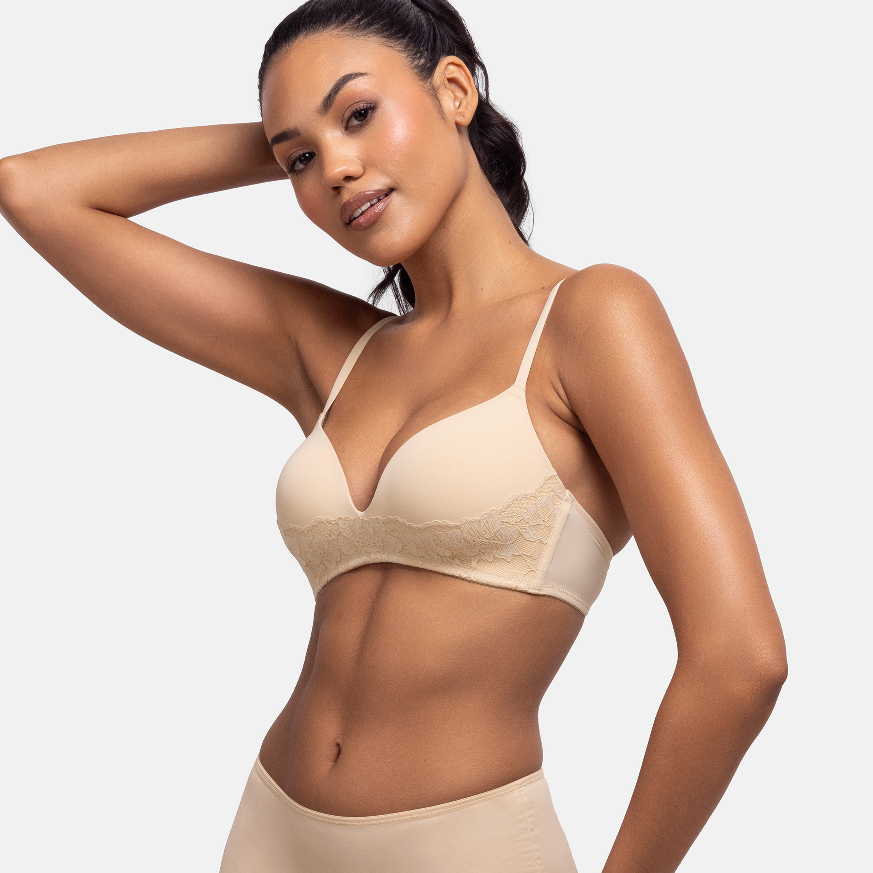Dorina Pack of 2 Multicolour Lace Light Padded Non-Wired Plunge Bra-women-clothing-lingerie-bras-image-6