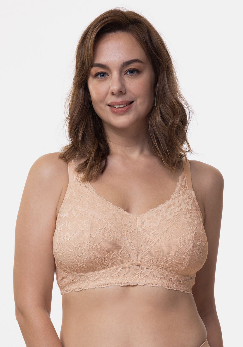 Buy Women's Dorina Beige Lace Non Padded Non Wired Post Surgery Bra Online