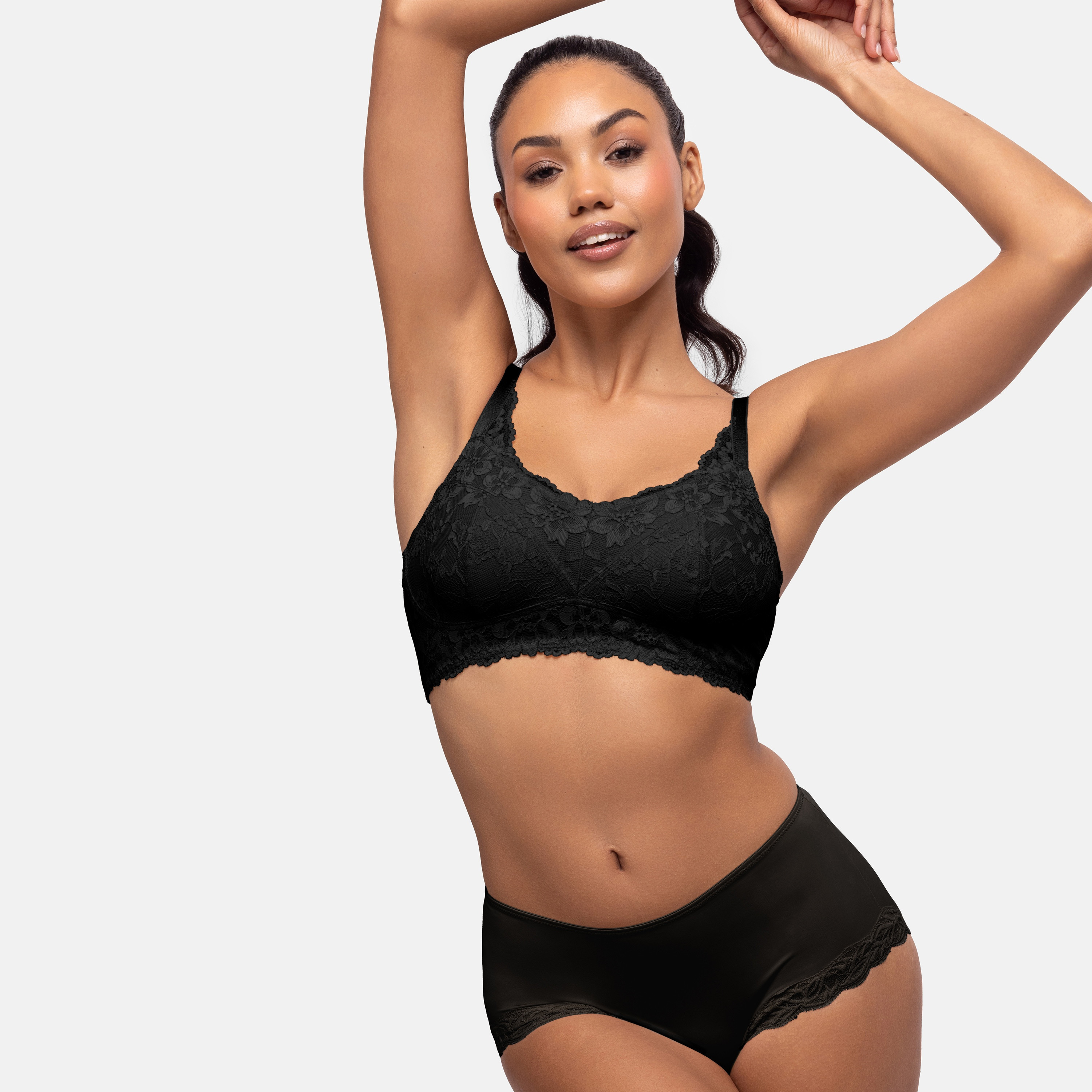 Dorina Black Lace Non Padded Non Wired Post Surgery Bra-women-clothing-lingerie-bras-image-3