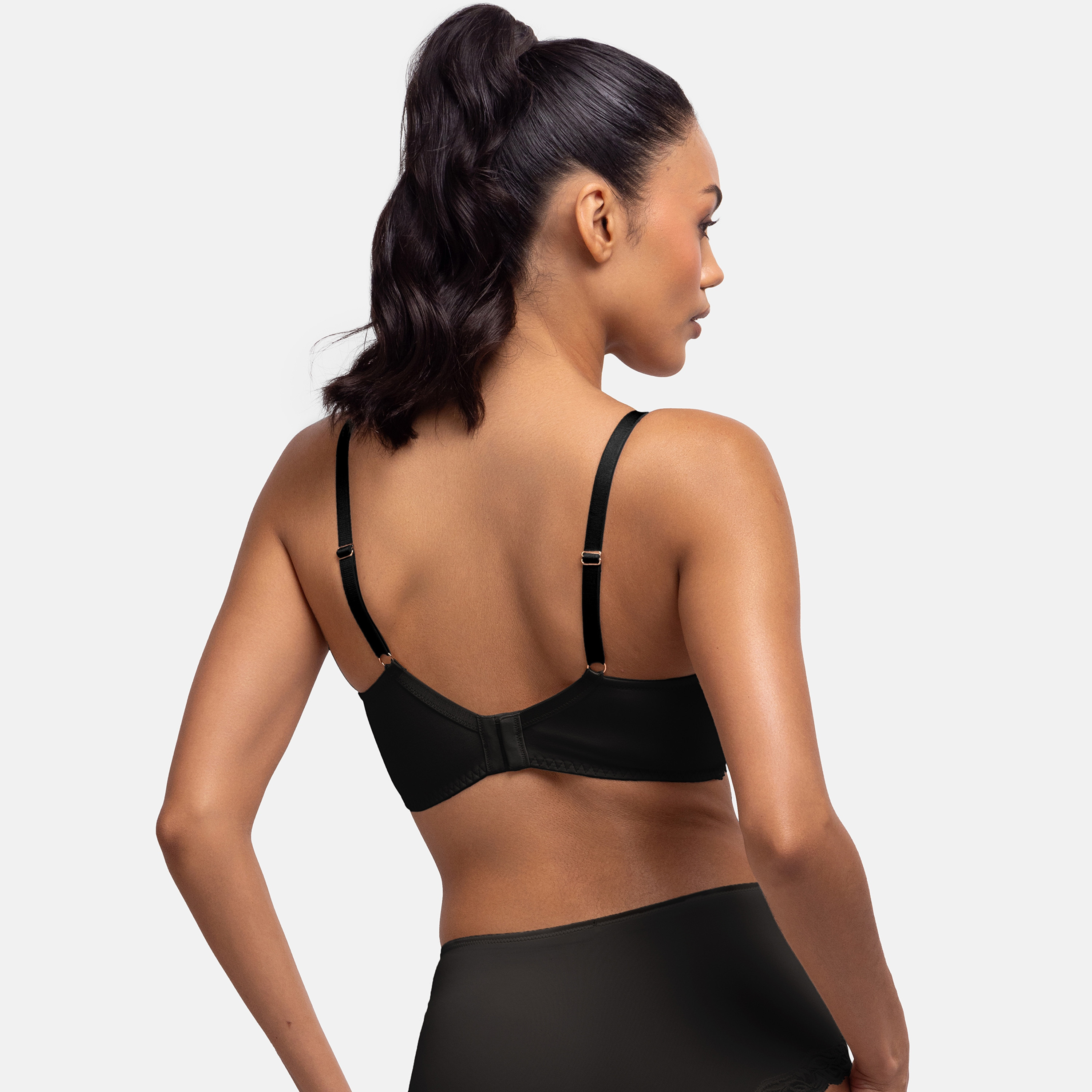 حمالة صدر باللون الأسود من الدانتيل غير مبطنة وغير سلكية لما بعد العمليات الجراحية-women-clothing-lingerie-bras-image-4