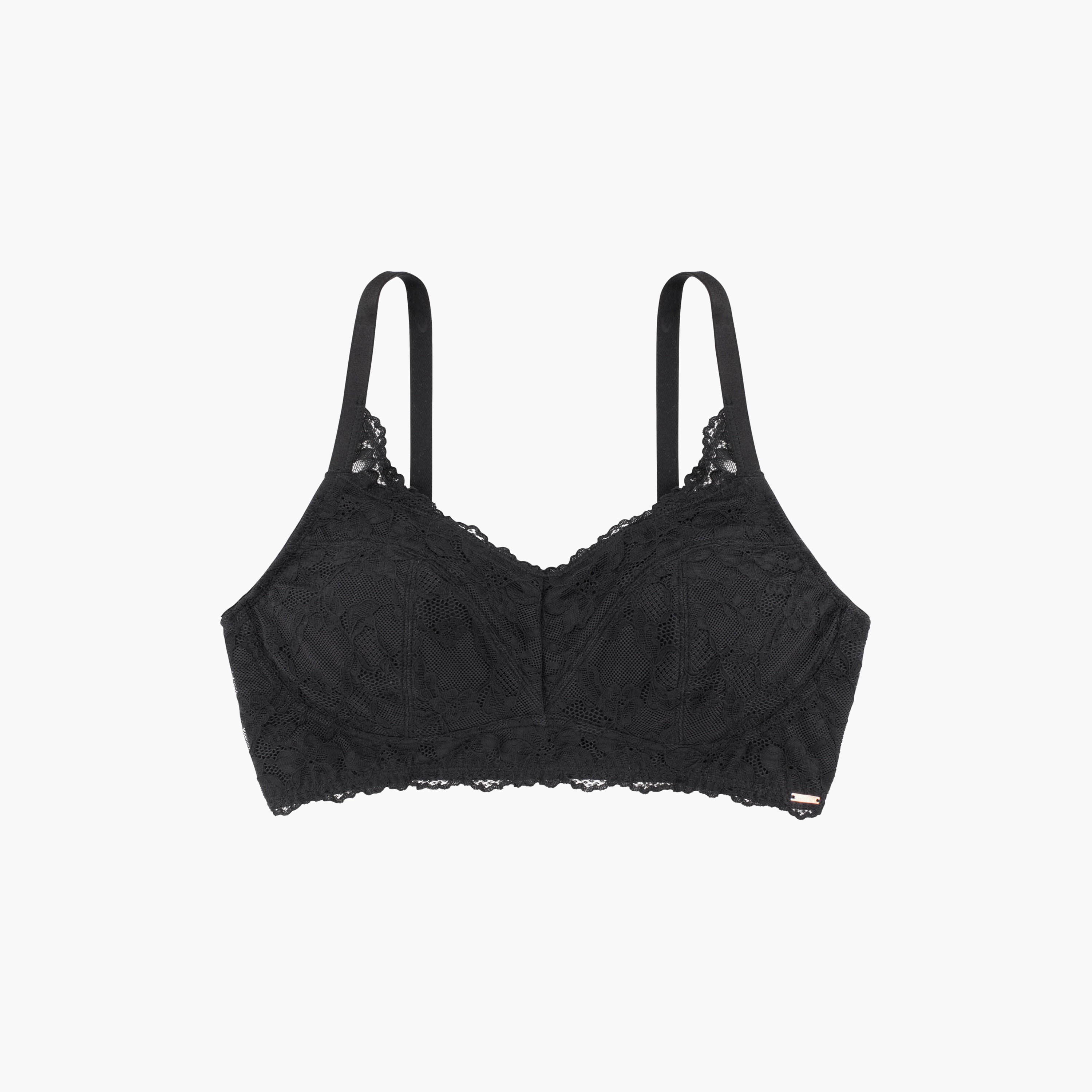 حمالة صدر باللون الأسود من الدانتيل غير مبطنة وغير سلكية لما بعد العمليات الجراحية-women-clothing-lingerie-bras-image-5