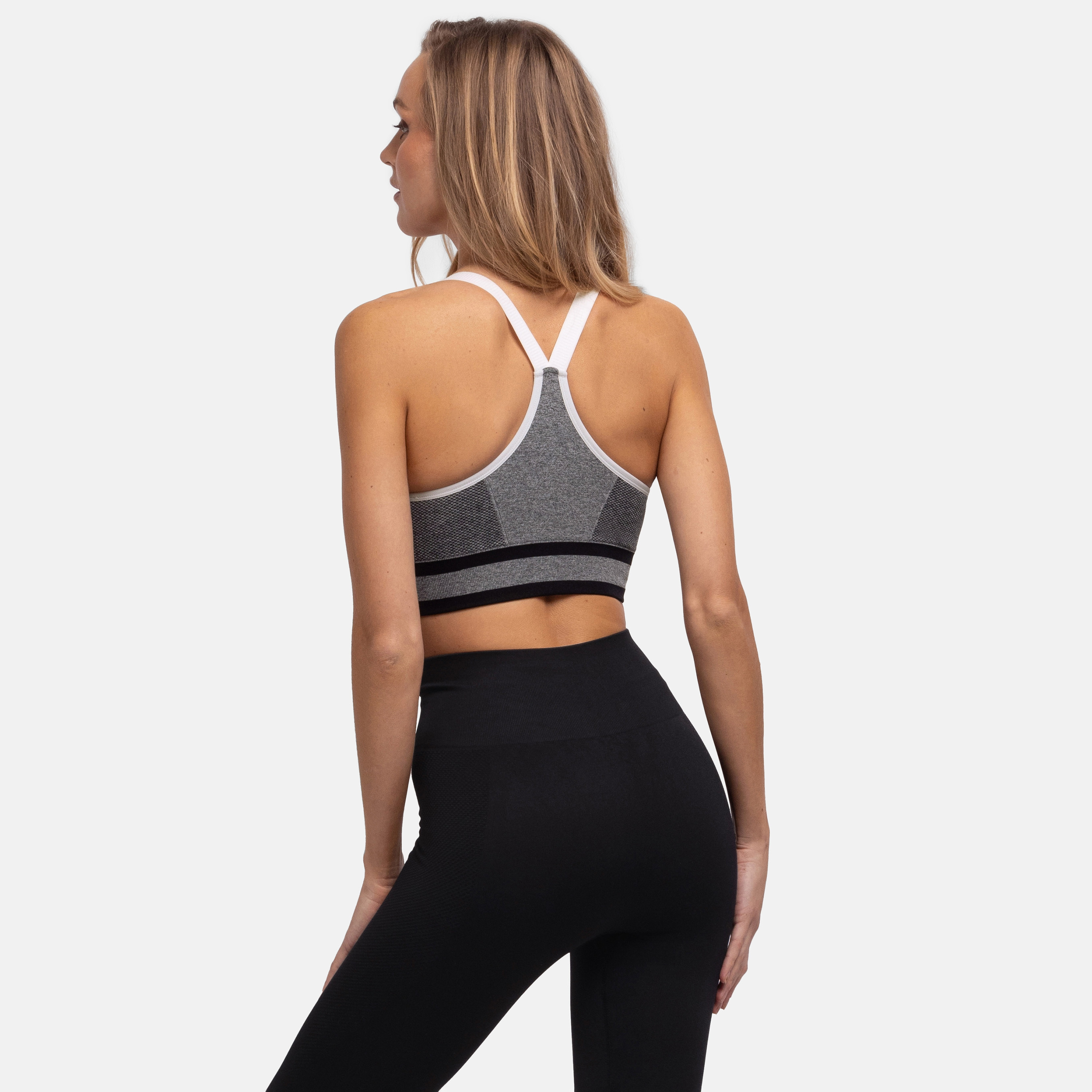 Dorina Grey Plain Light Padded Wireless Sports Bra-sports-women-clothing-sportsbras-image-5