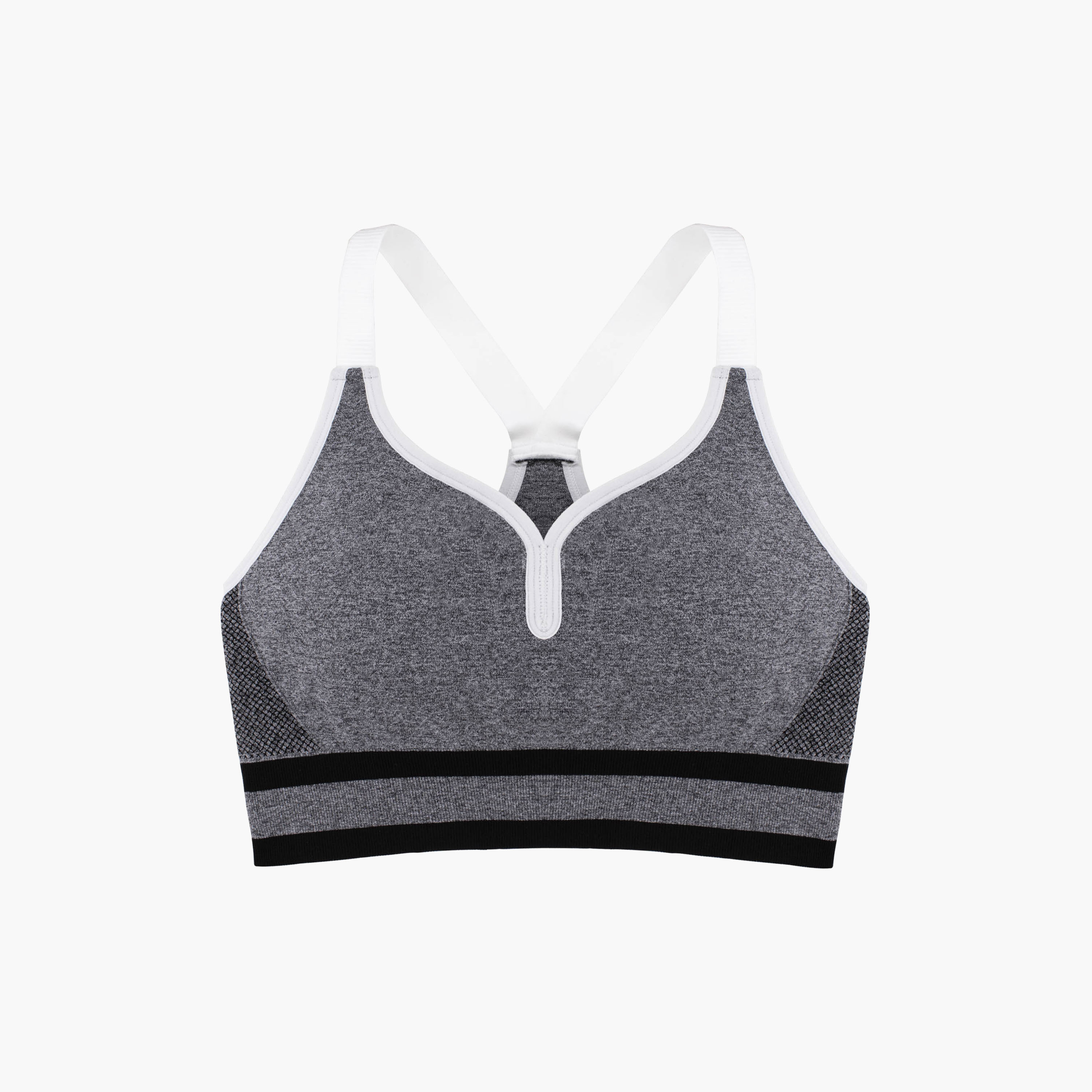 Dorina Grey Plain Light Padded Wireless Sports Bra-sports-women-clothing-sportsbras-image-6