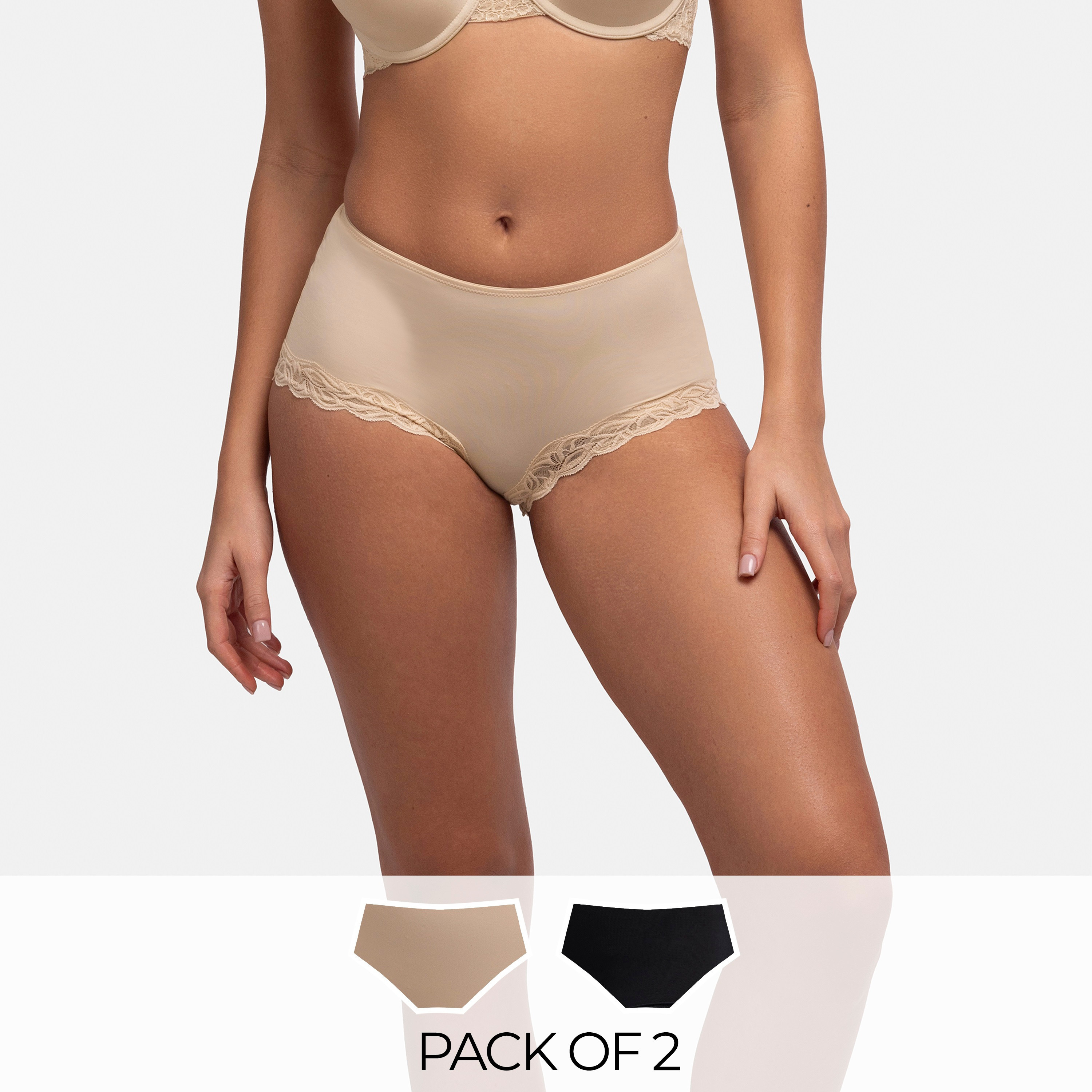 Dorina Pack of 2 Full Coverage Midi Hipster Women's Panties-women-clothing-lingerie-panties-image-1