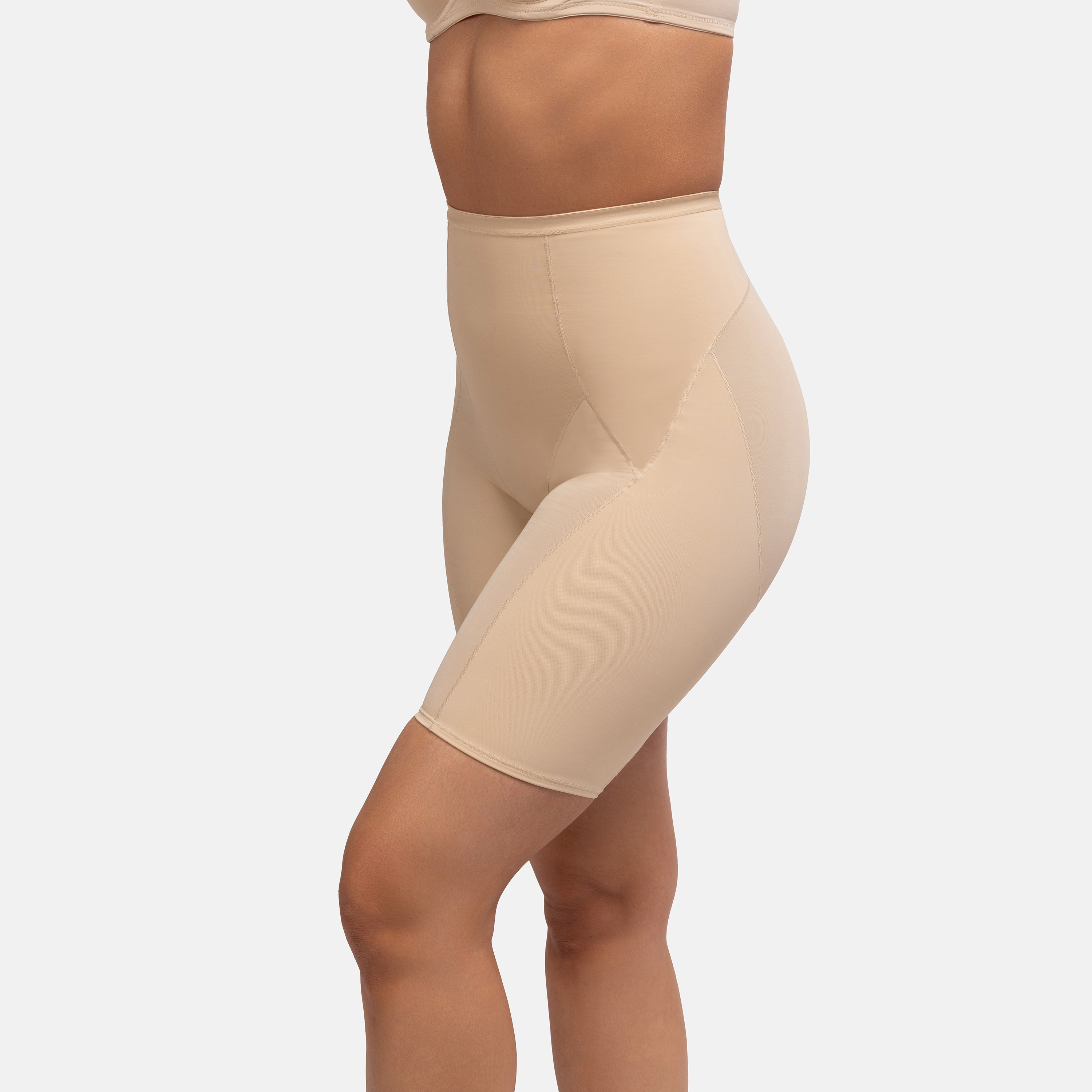 Dorina Beige Plain Shaping Shorts-women-clothing-lingerie-shapewear-image-2