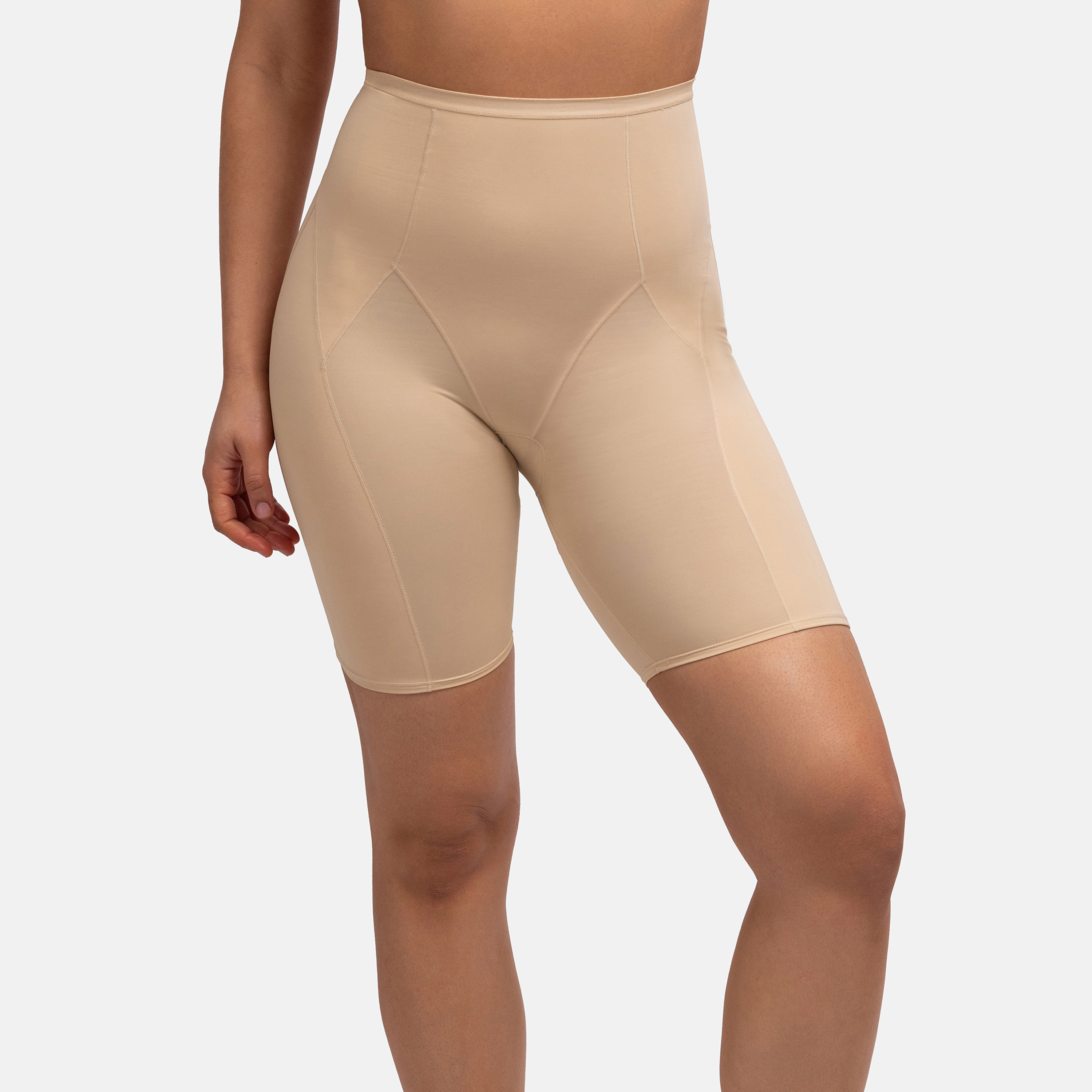 Dorina Beige Plain Shaping Shorts-women-clothing-lingerie-shapewear-image-3
