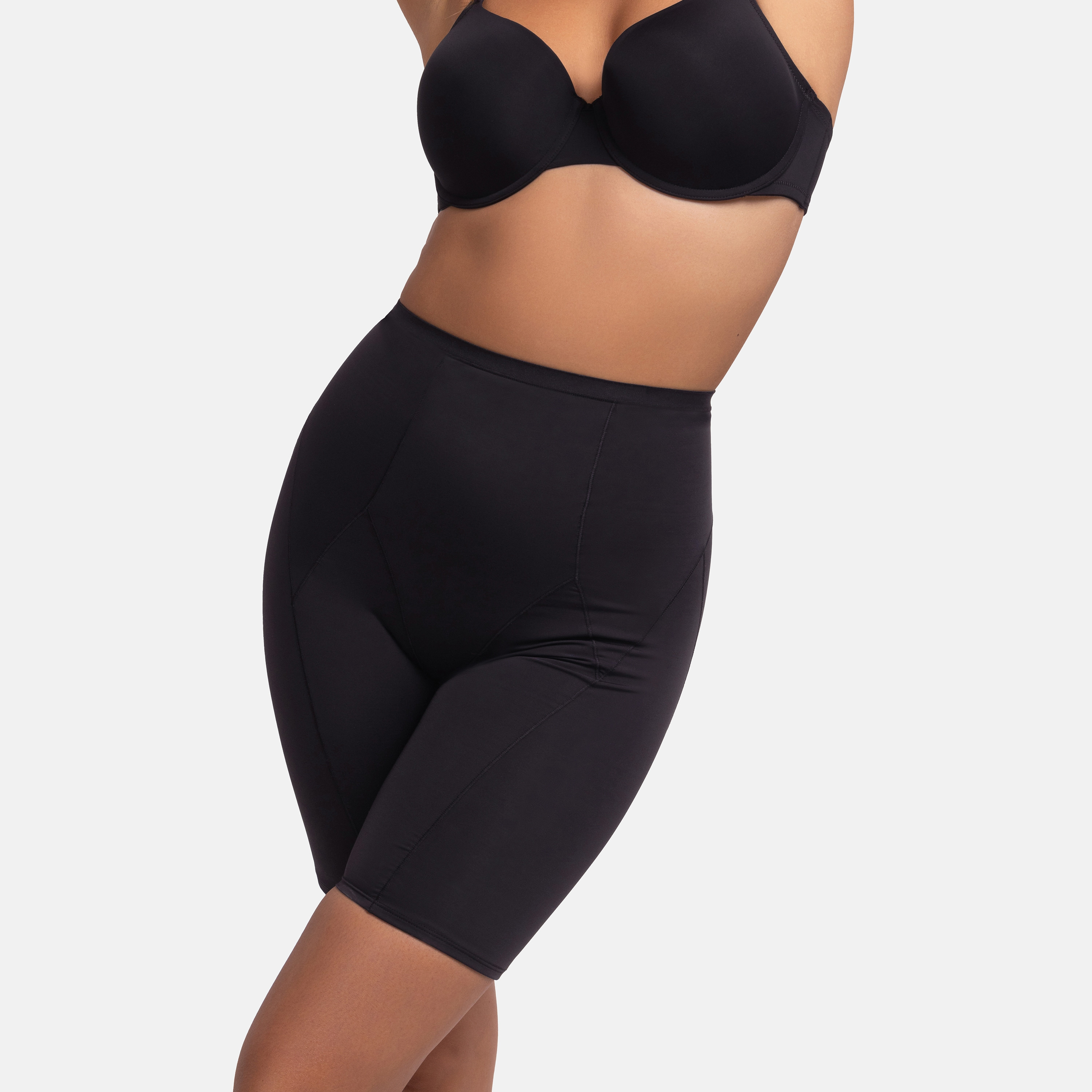 Dorina Black Plain Shaping Shorts-women-clothing-lingerie-shapewear-image-1