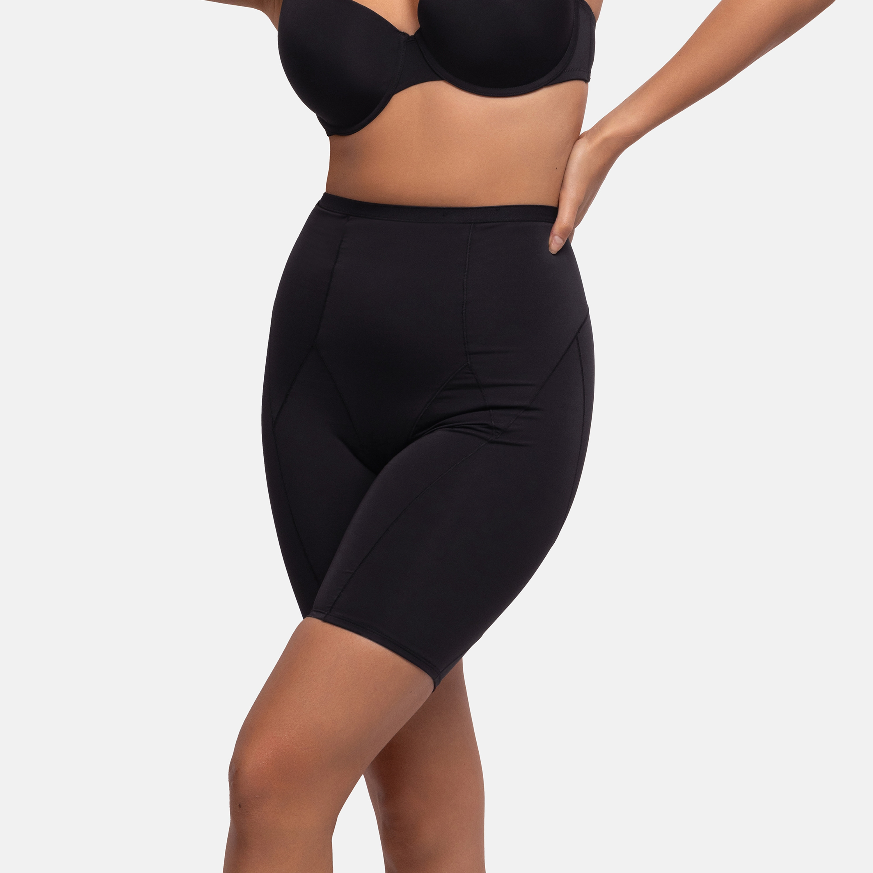 شورت نسائي لتشكيل الجسم سادة بلون أسود من دورينا-women-clothing-lingerie-shapewear-image-3