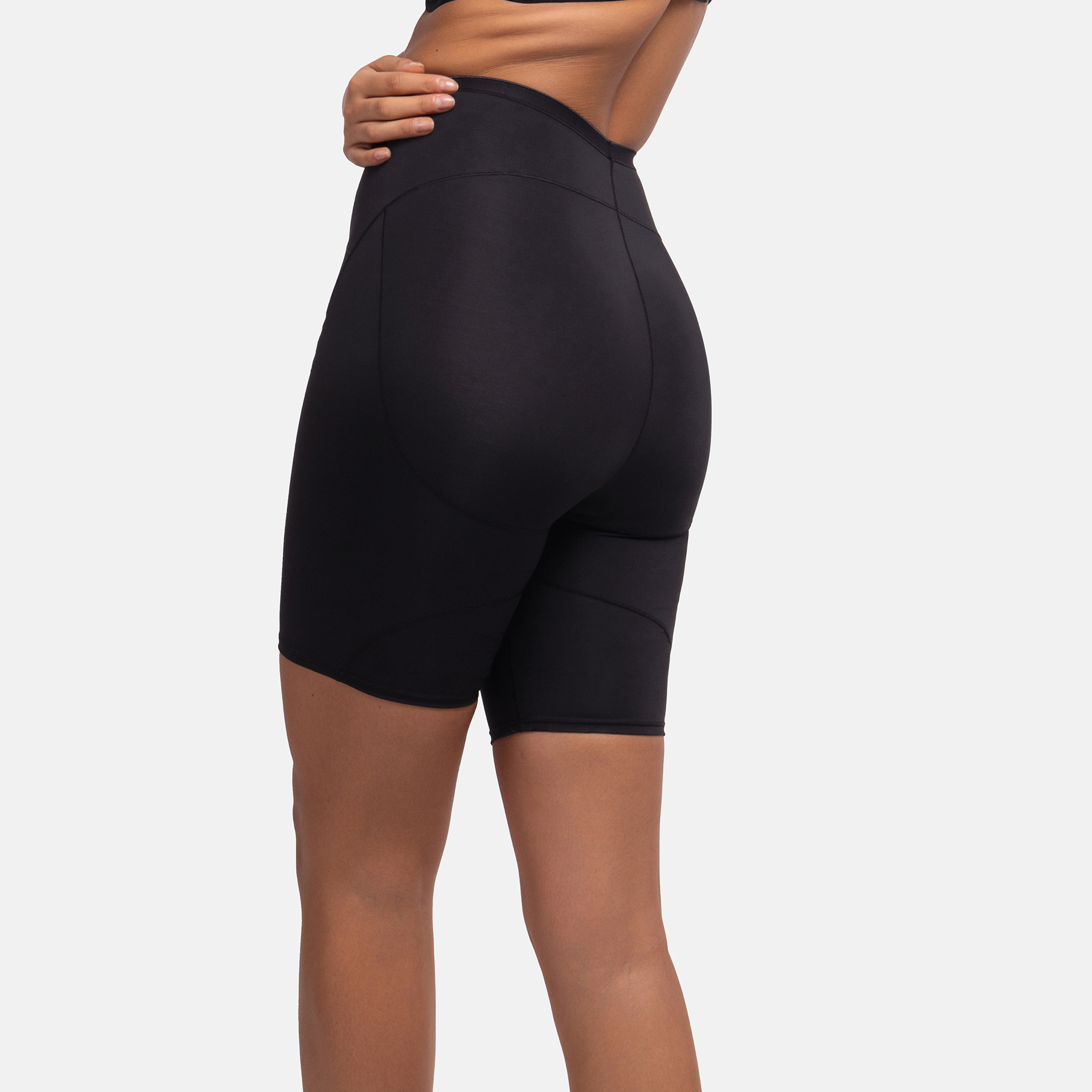 Dorina Black Plain Shaping Shorts-women-clothing-lingerie-shapewear-image-4