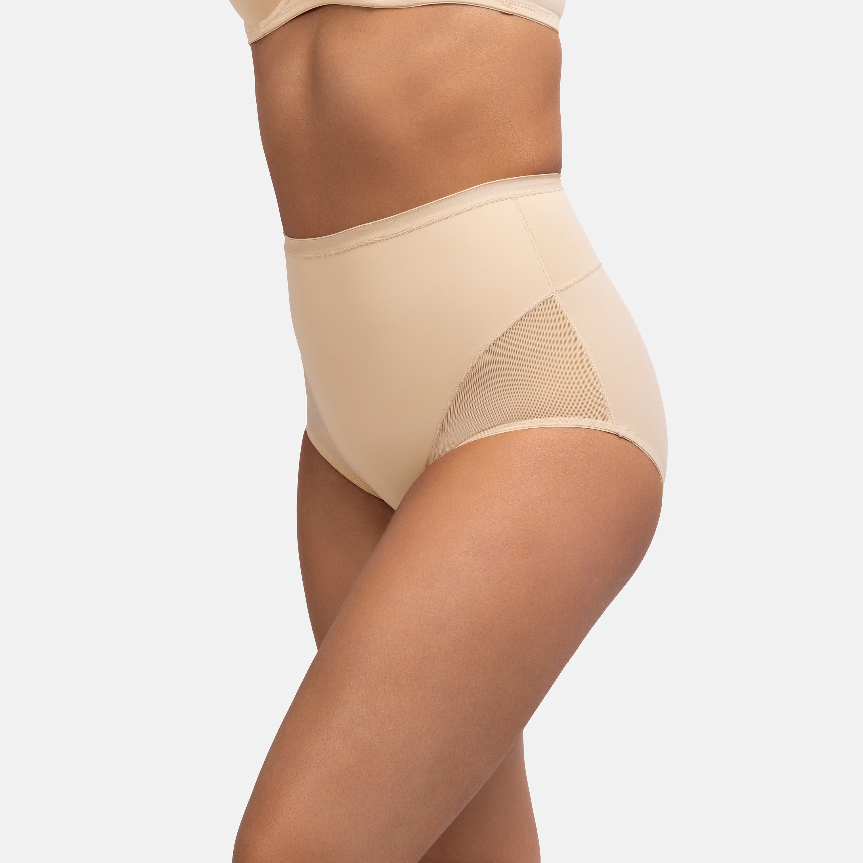 سروال داخلي بريف لشد البطن سادة بلون بني فاتح من دورينا-women-clothing-lingerie-shapewear-image-2