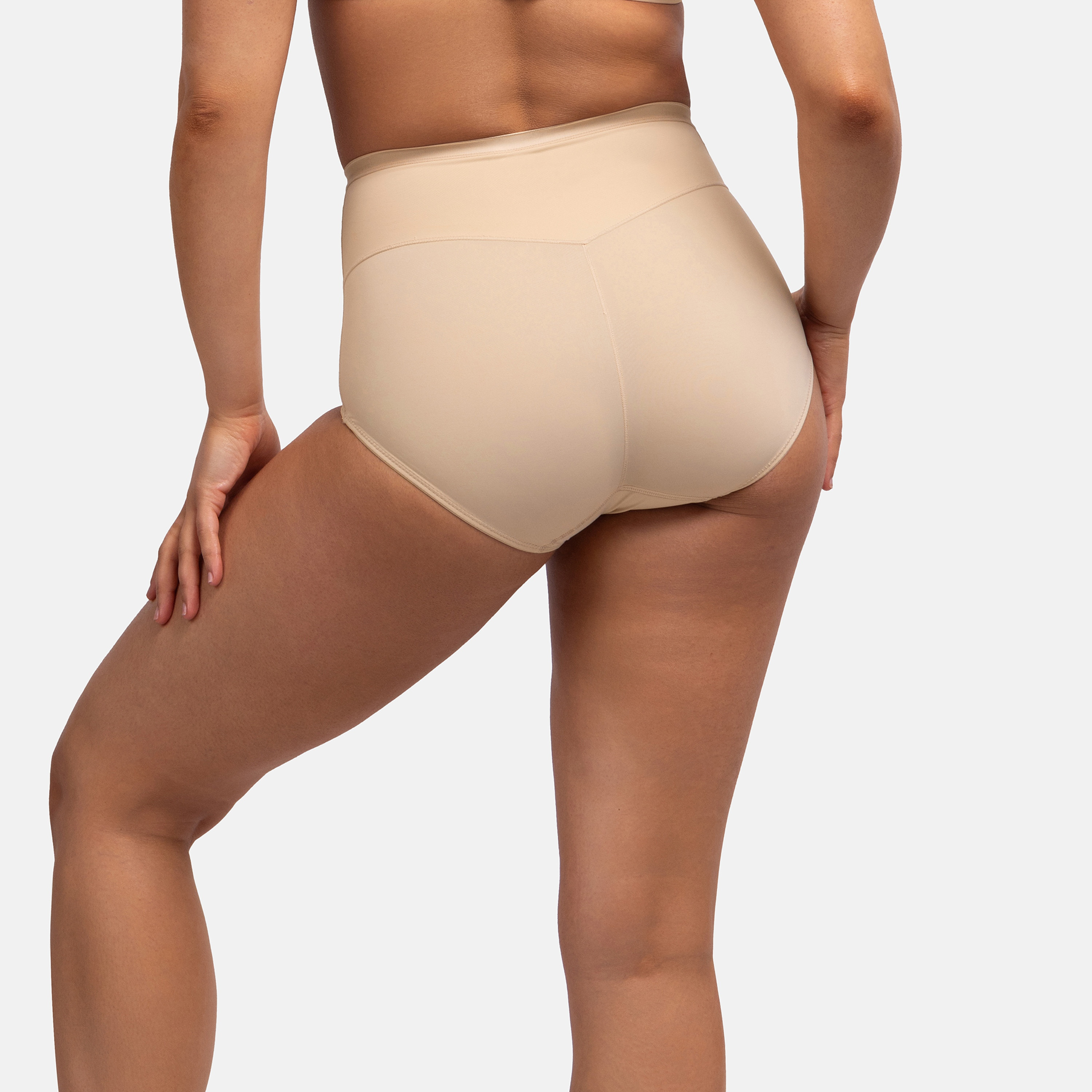 Dorina Beige Plain Shaping Brief-women-clothing-lingerie-shapewear-image-4
