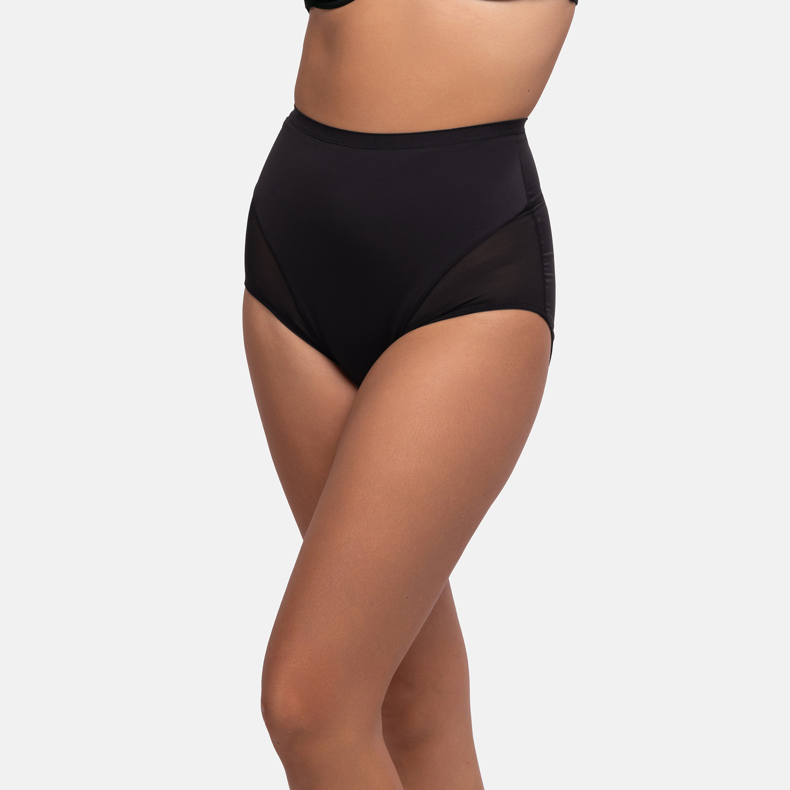 Dorina Black Plain Shaping Brief-women-clothing-lingerie-shapewear-image-3