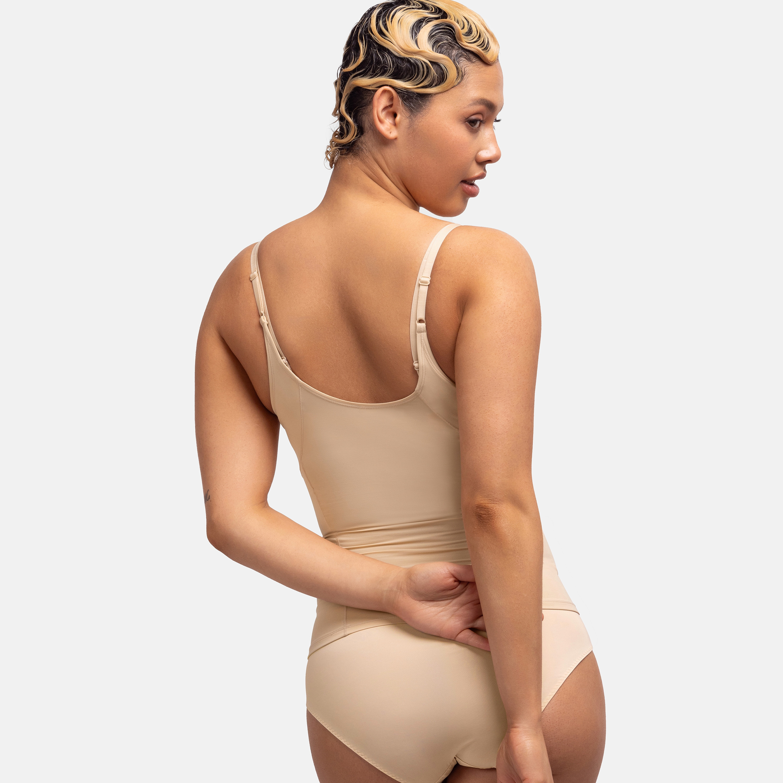 Dorina Beige Plain Shaping Torsette-women-clothing-lingerie-shapewear-image-5