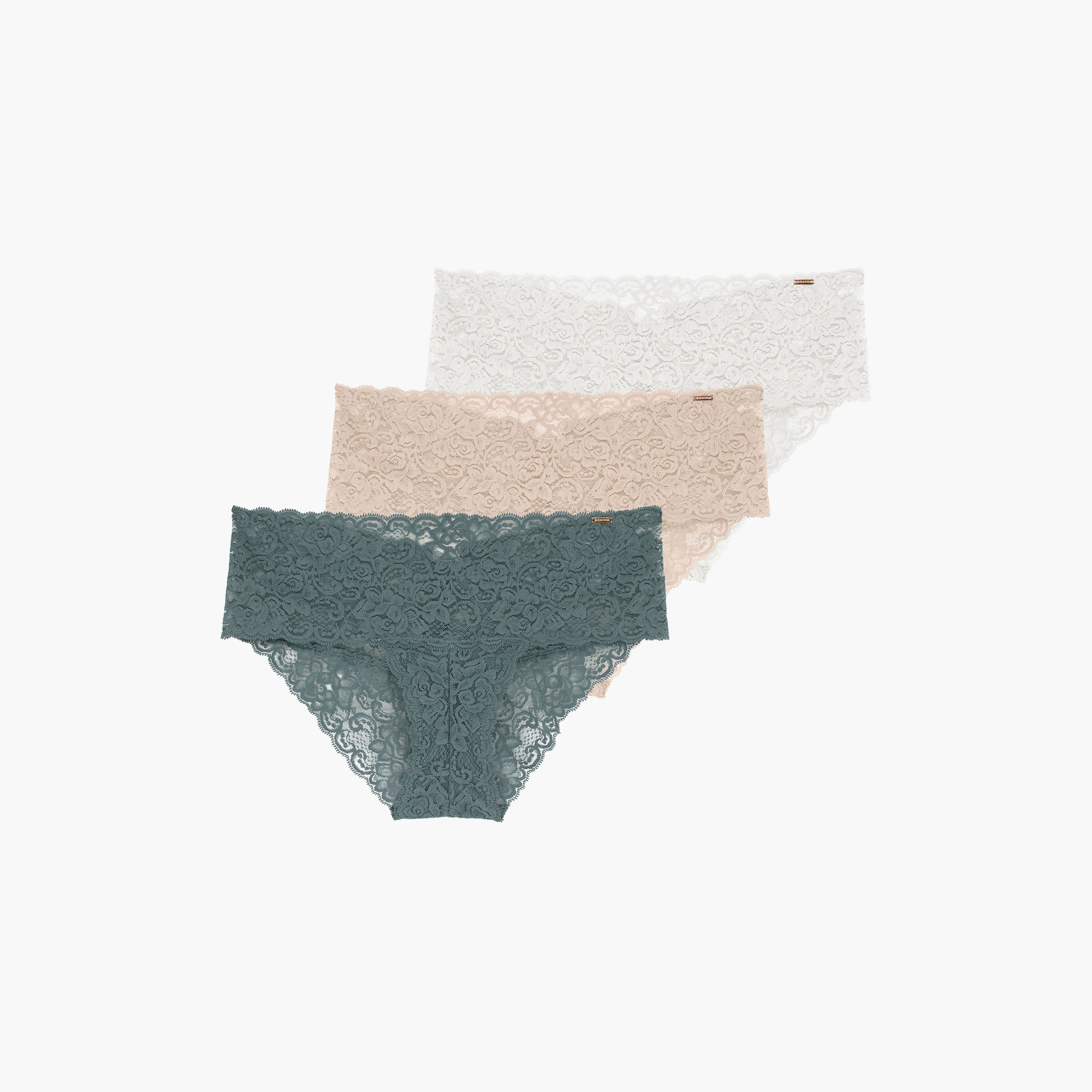 Dorina Pack of 3 Multicolour Lace Brief-women-clothing-lingerie-panties-image-14