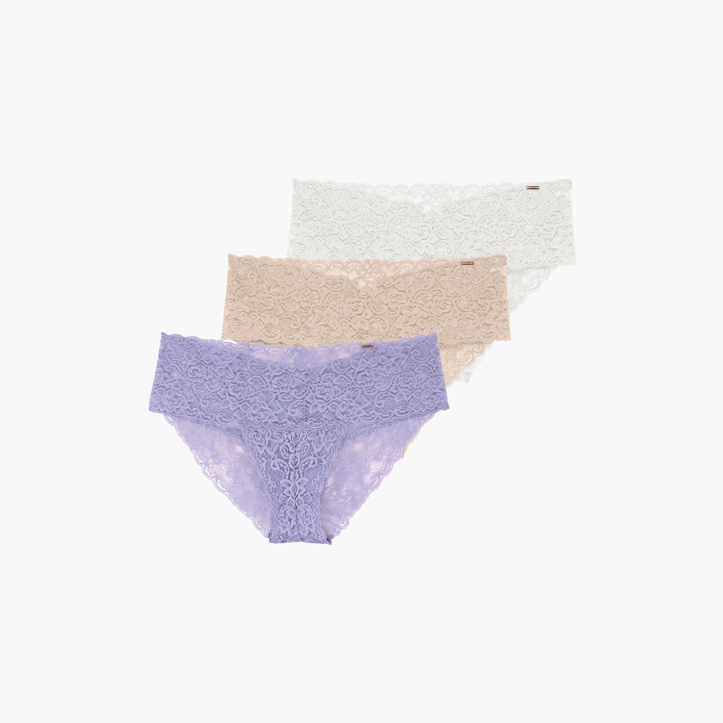 Dorina Pack of 3 Multicolour Lace Brief-women-clothing-lingerie-panties-image-11