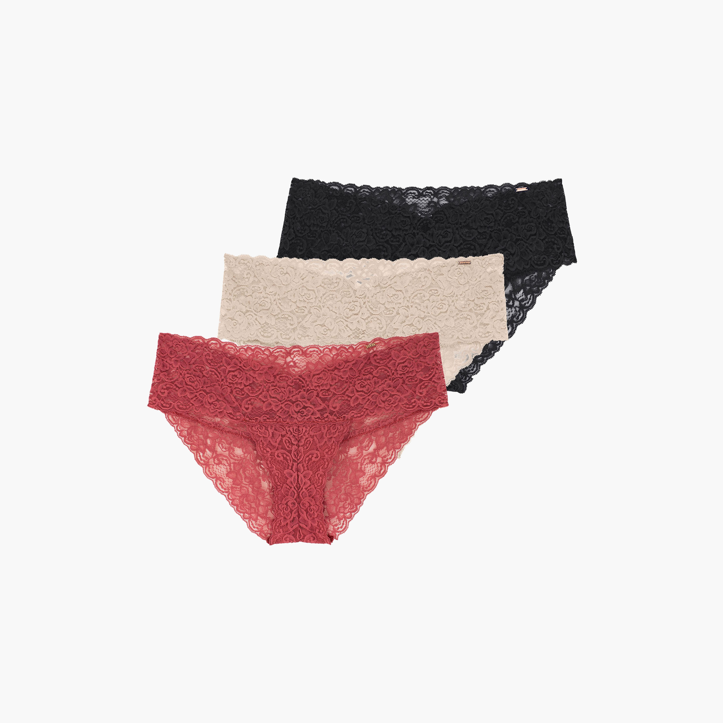Dorina Pack of 3 Multicolour Lace Brief-women-clothing-lingerie-panties-image-14