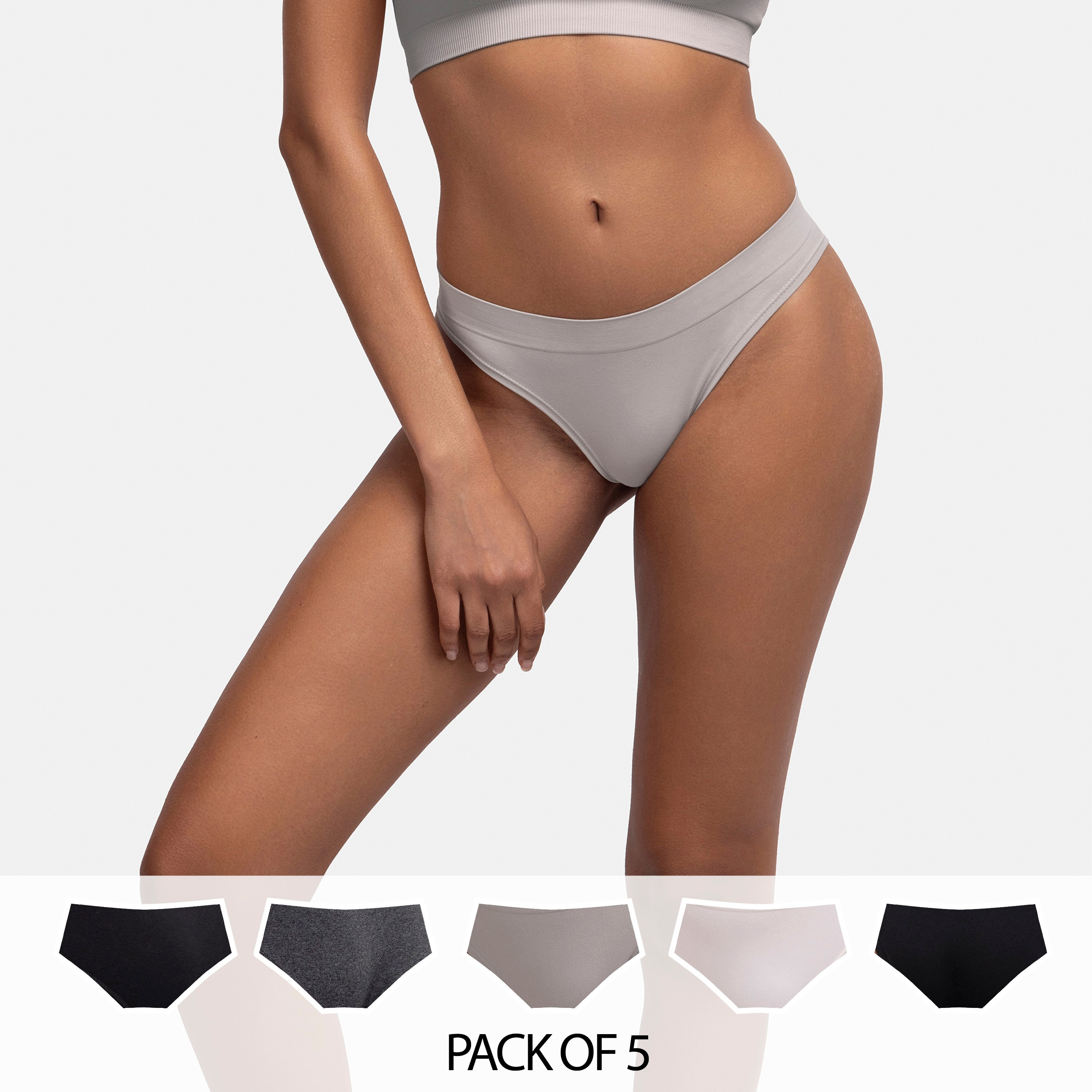 Dorina Pack of 5 Multicolour Medium Coverage Brief Women's Panties-women-clothing-lingerie-panties-image-1