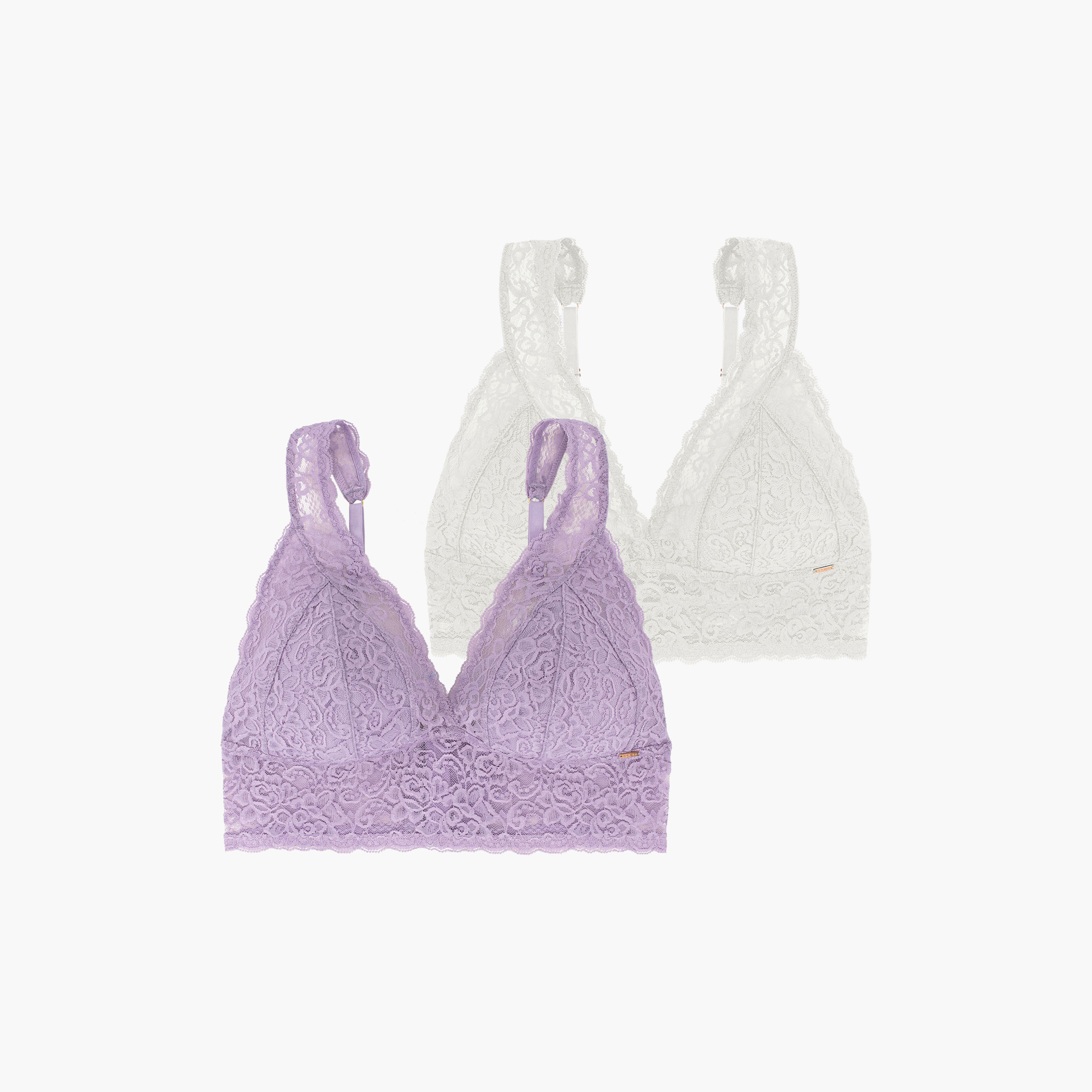 Dorina Pack of 2 Multicolour Lace Light Padded Non-Wired Bralette-women-clothing-lingerie-bras-image-10