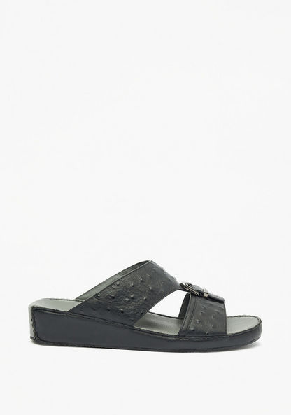Duchini Men's Textured Slip-On Arabic Sandals-Men%27s Sandals-image-2