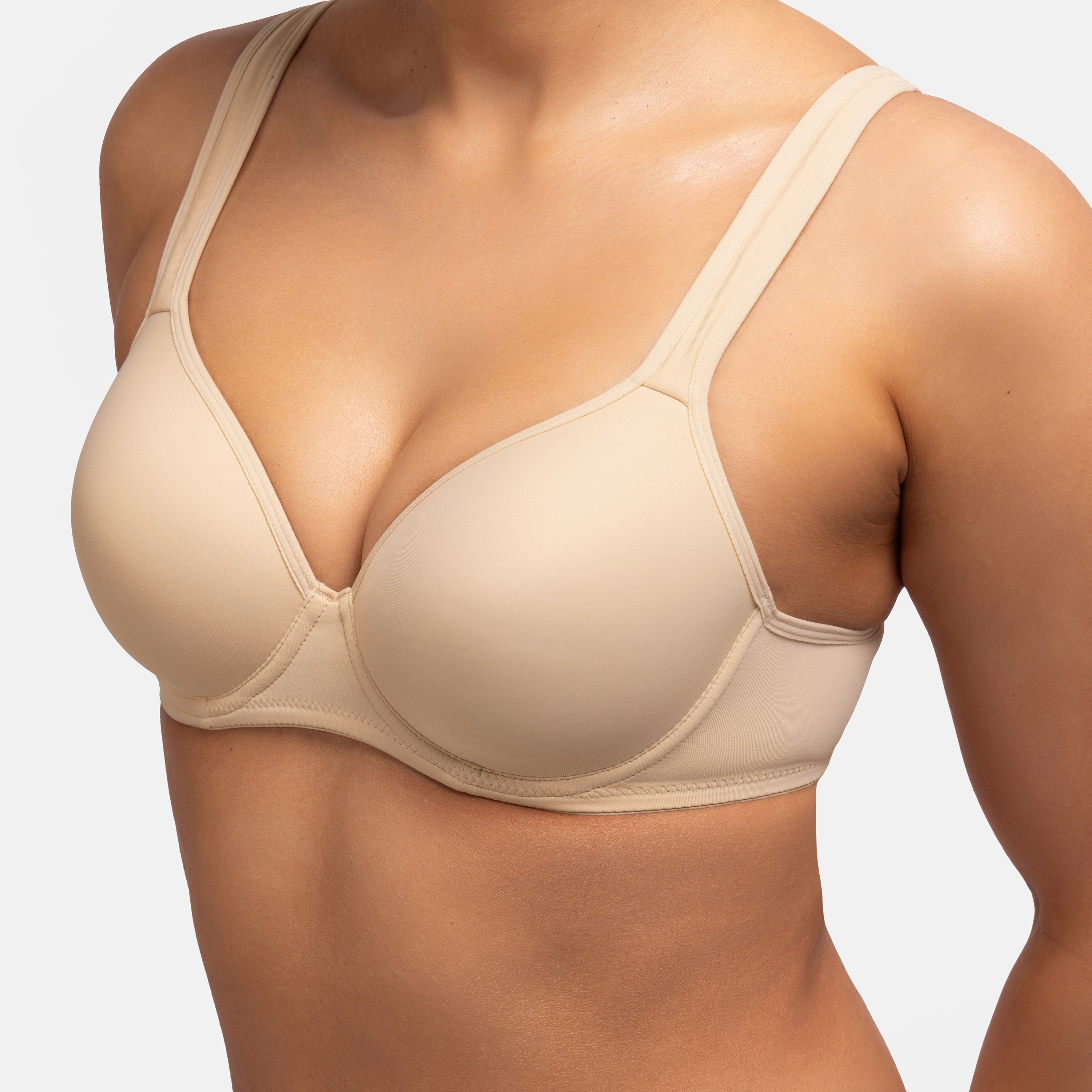 Dorina Nude Medium Support Wired Demi Lightly Padded Women's Bra-women-clothing-lingerie-bras-image-2