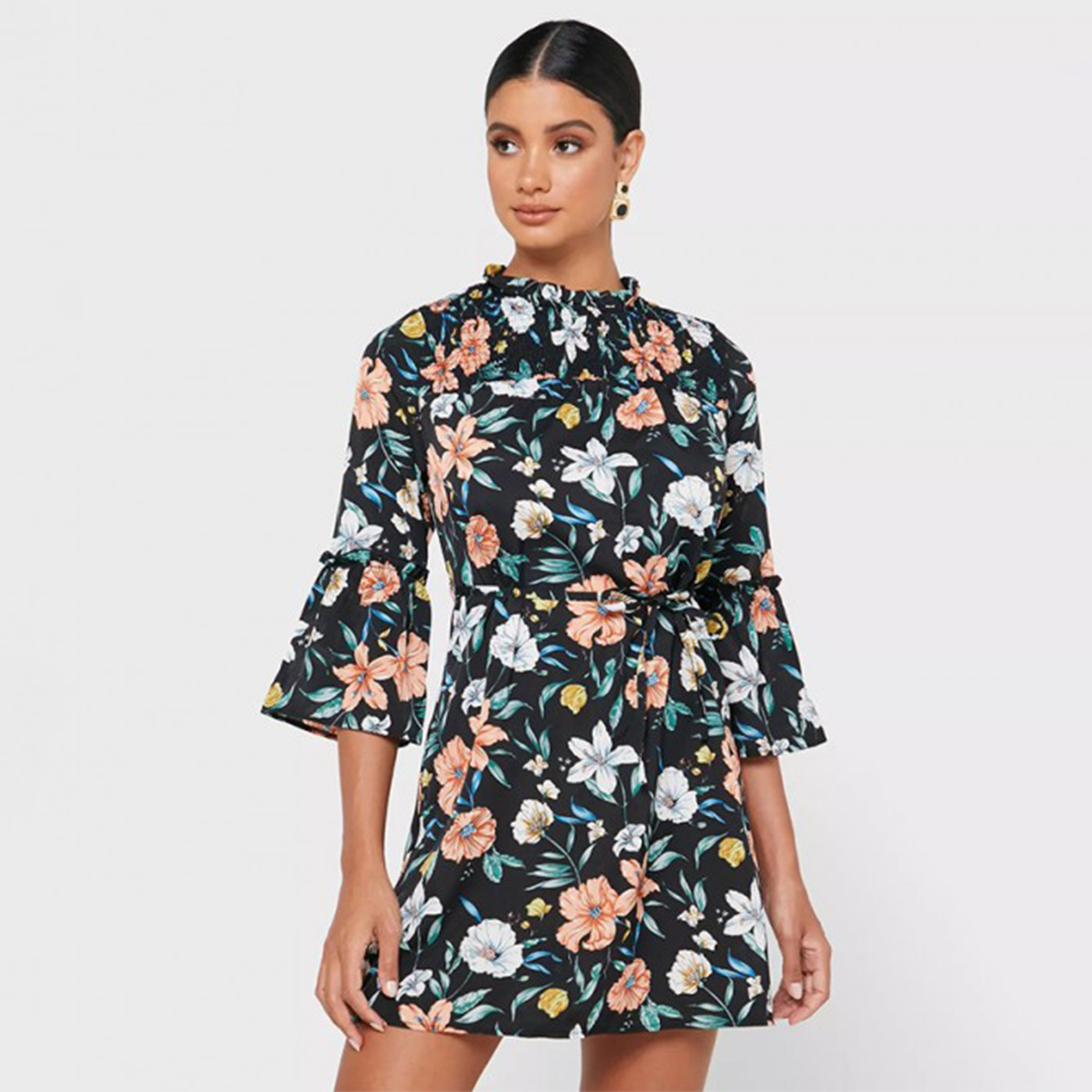 Little mistress blue floral dress best sale