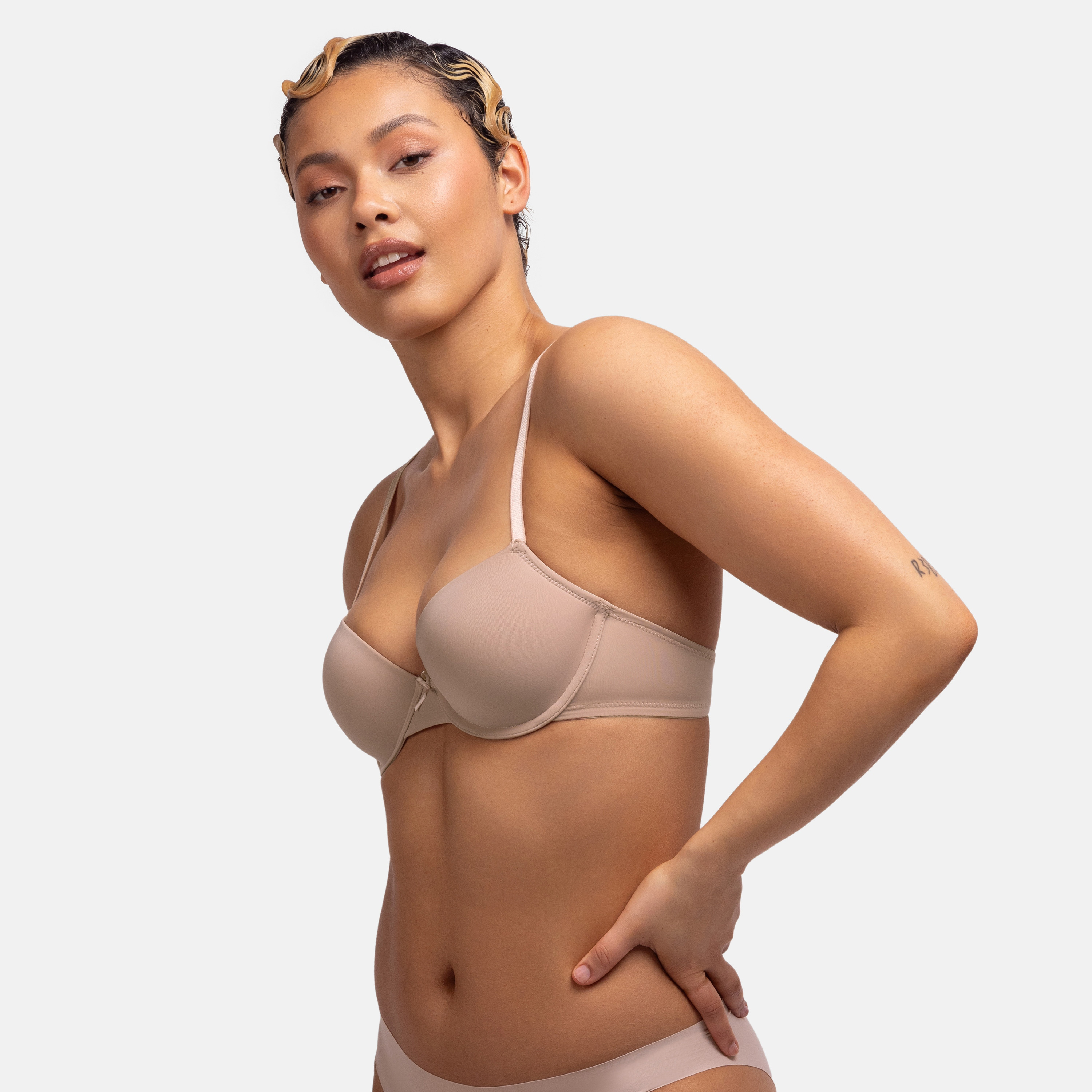 Dorina Pack of 2 Multicolour Plain Light Padded Wired Demi Bra-women-clothing-lingerie-bras-image-6