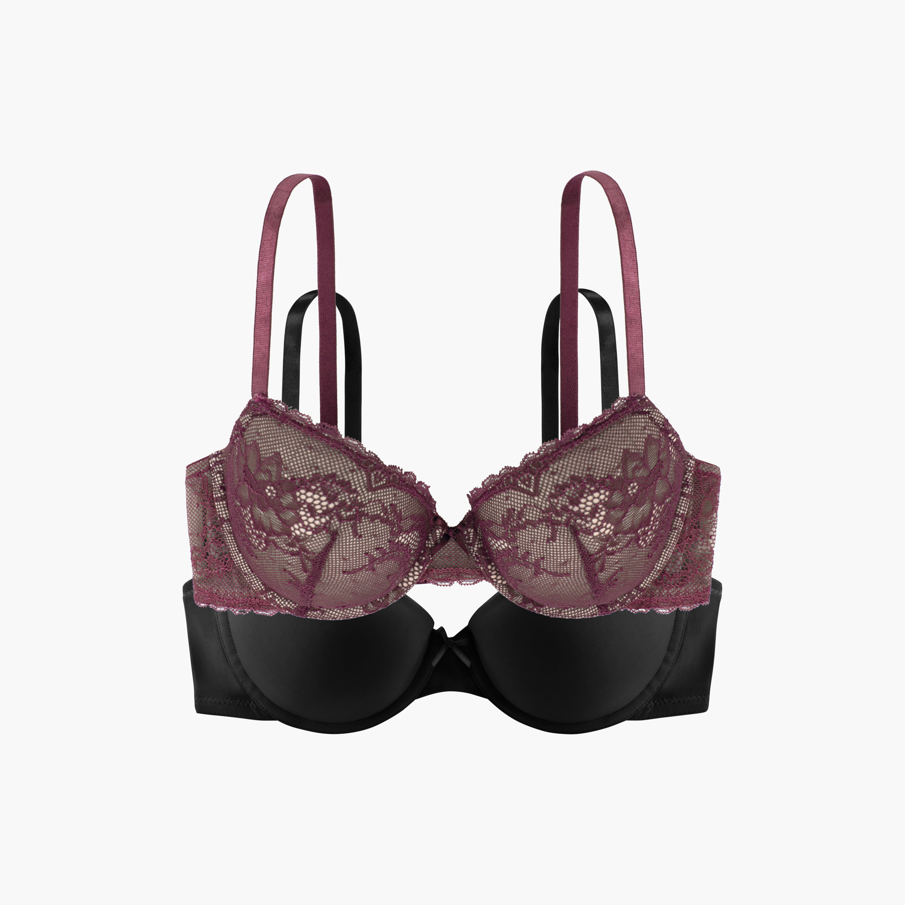 Dorina Pack of 2 Multicolour Plain Light Padded Wired Demi Bra-women-clothing-lingerie-bras-image-10