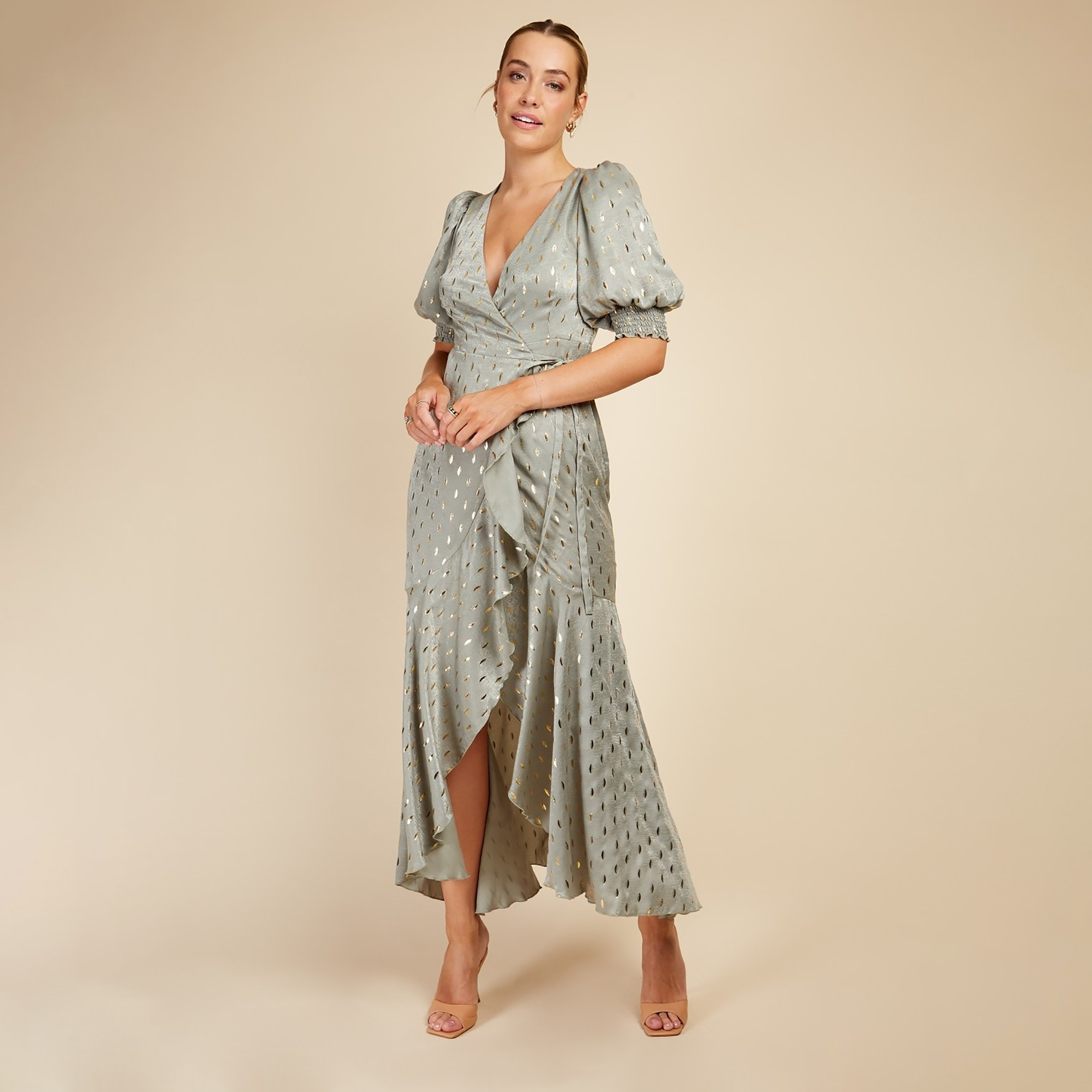 Little mistress wrap maxi dress best sale