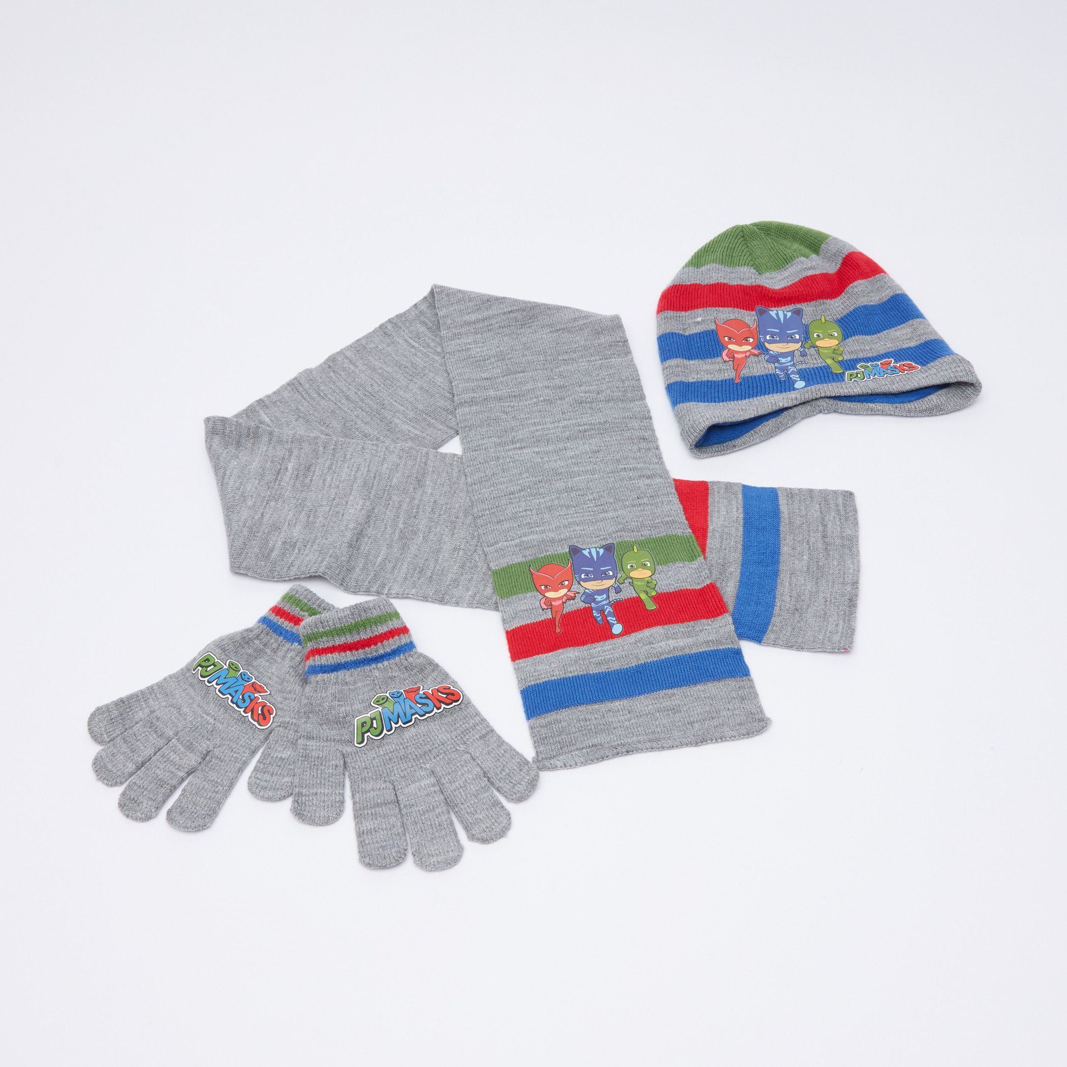 PJ Masks Printed 3-Piece Accessory Set-boys-clothing-winterwear-winteraccessories-image-1