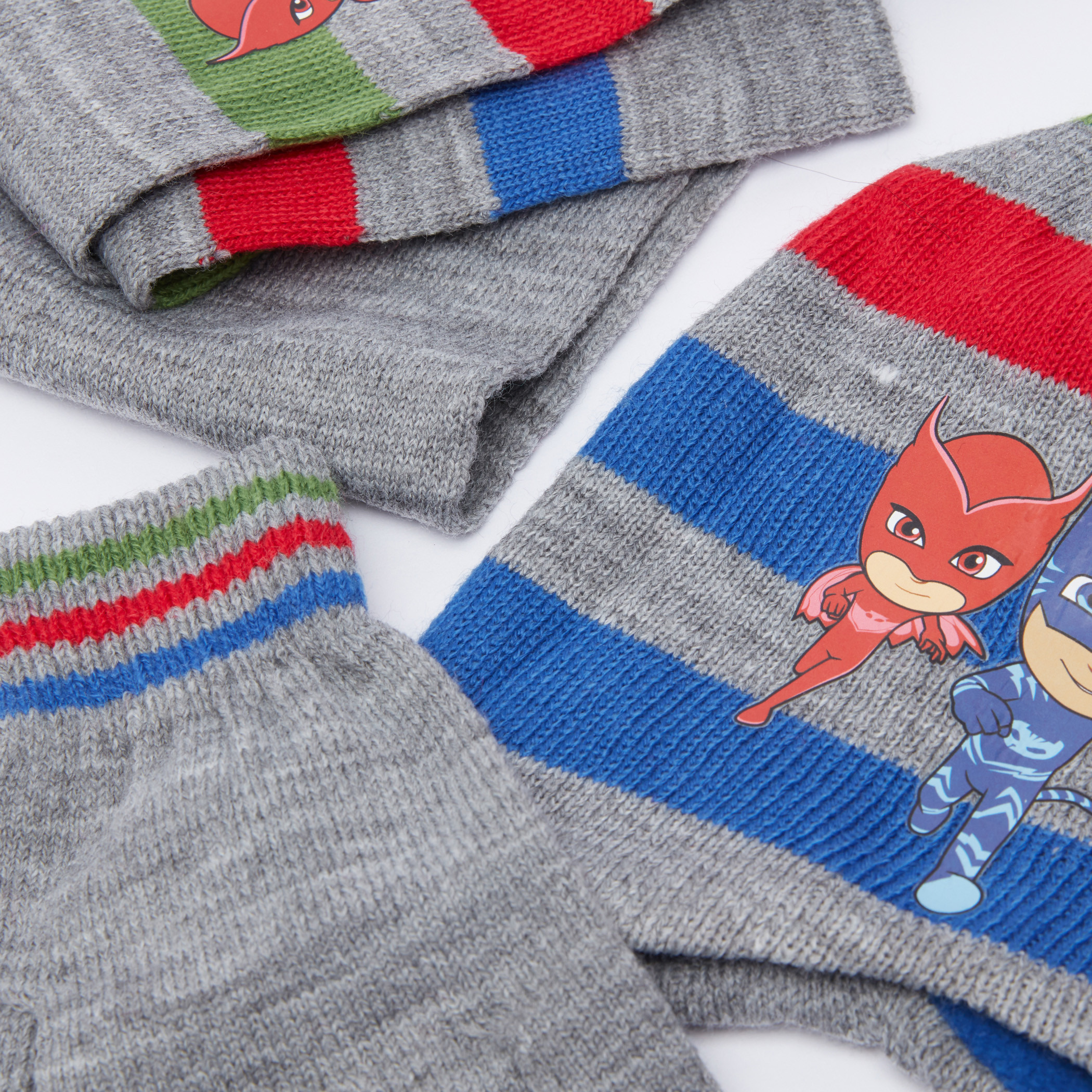 PJ Masks Printed 3-Piece Accessory Set-boys-clothing-winterwear-winteraccessories-image-5