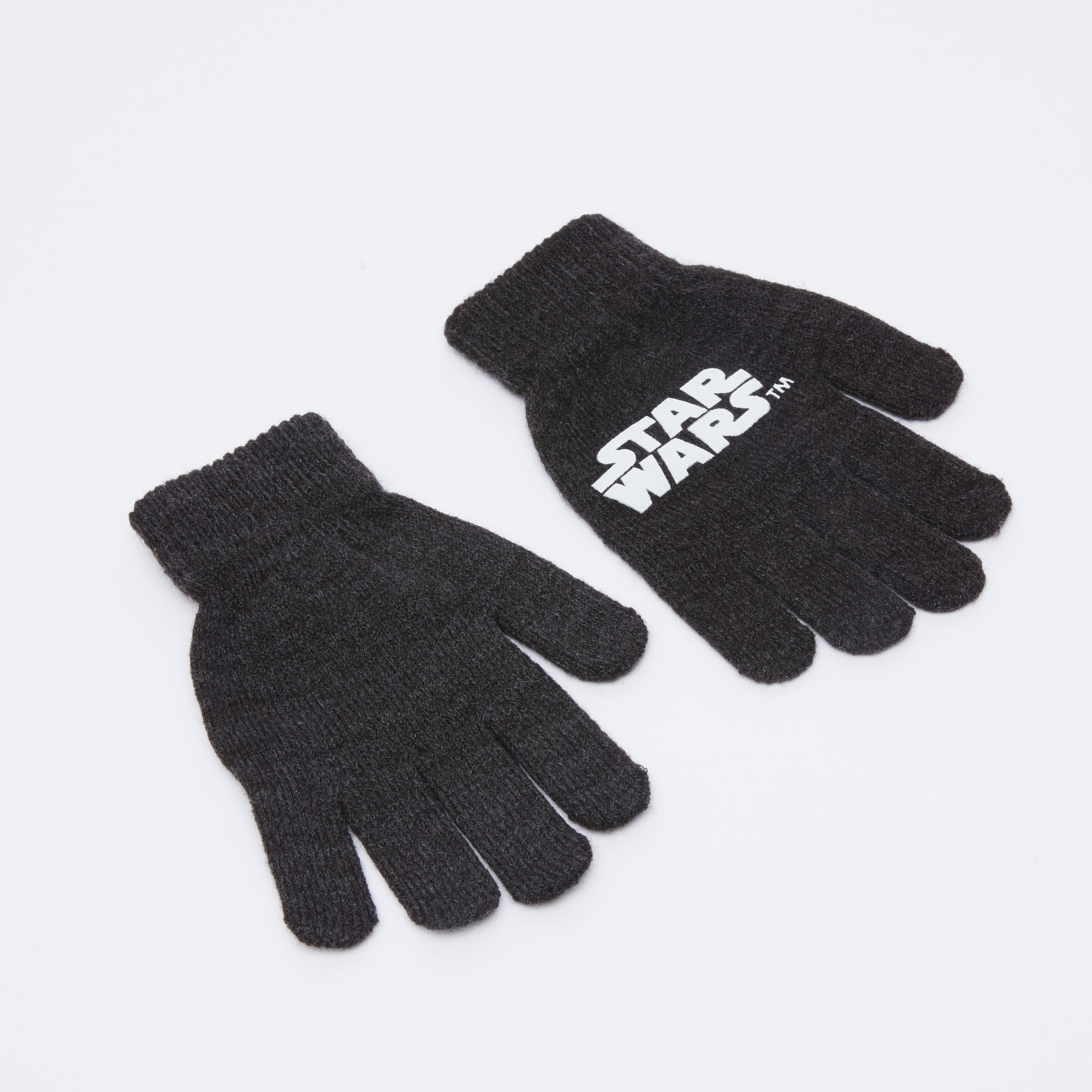 Star Wars Printed Beanie Cap with Gloves-boys-accessories-caps-image-3