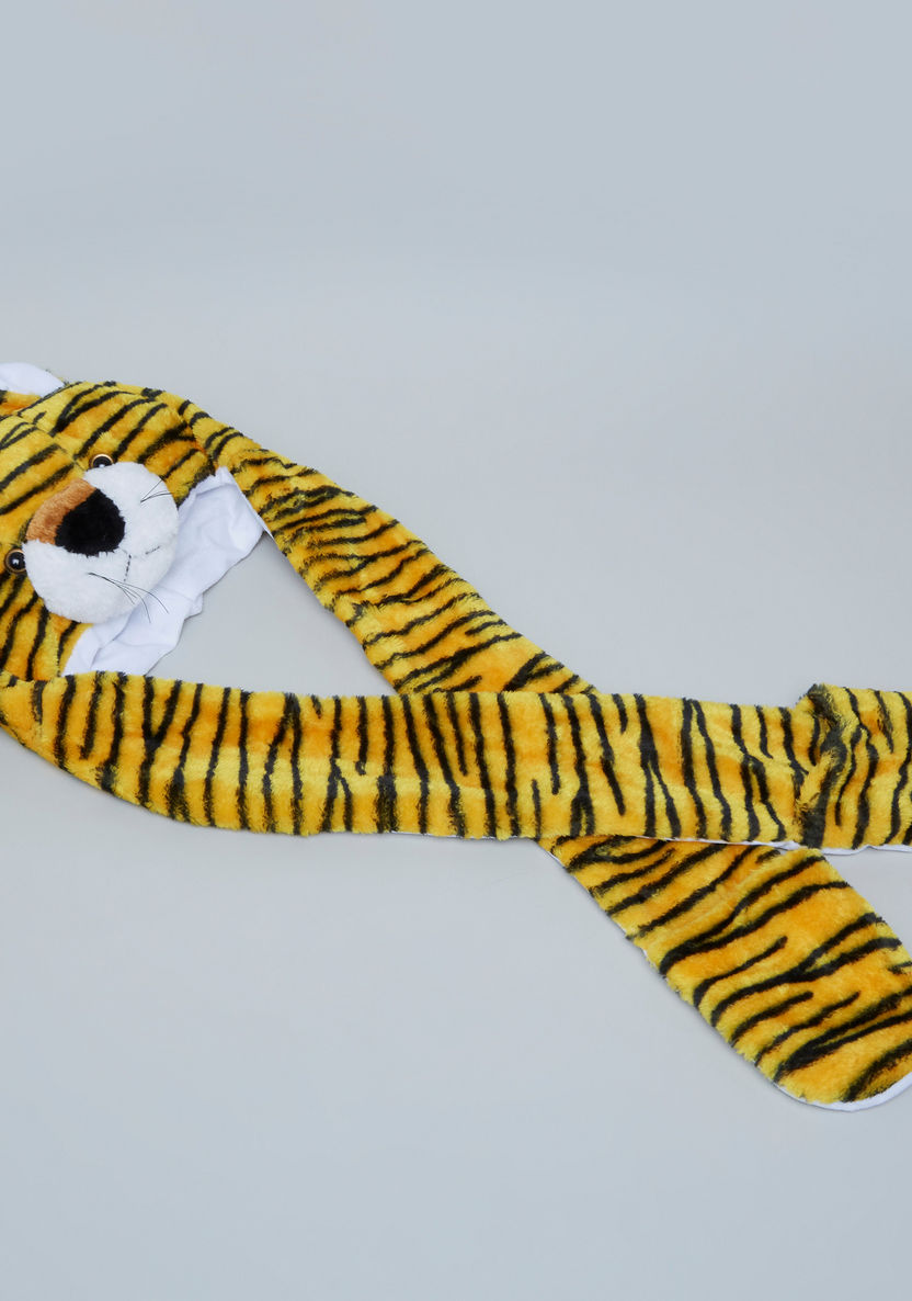 Juniors Printed Tiger Cap Scarf-Scarves-image-0