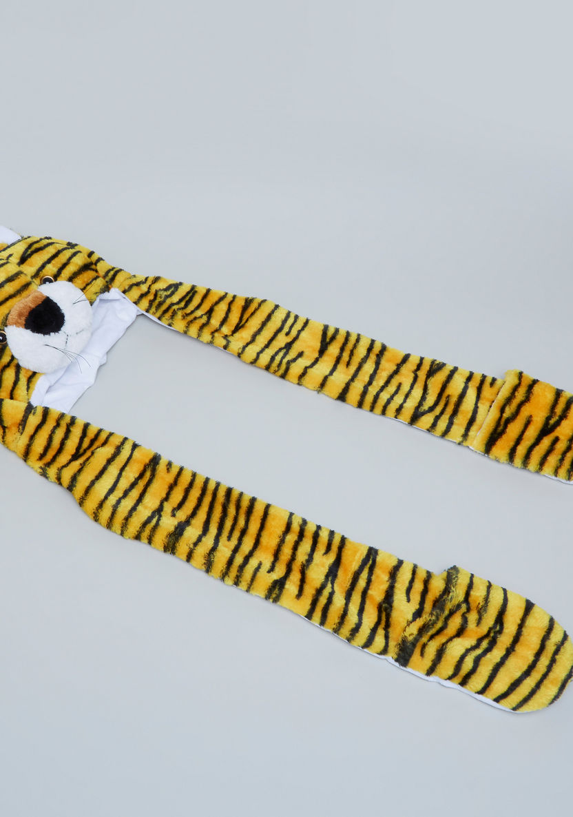 Juniors Printed Tiger Cap Scarf-Scarves-image-1