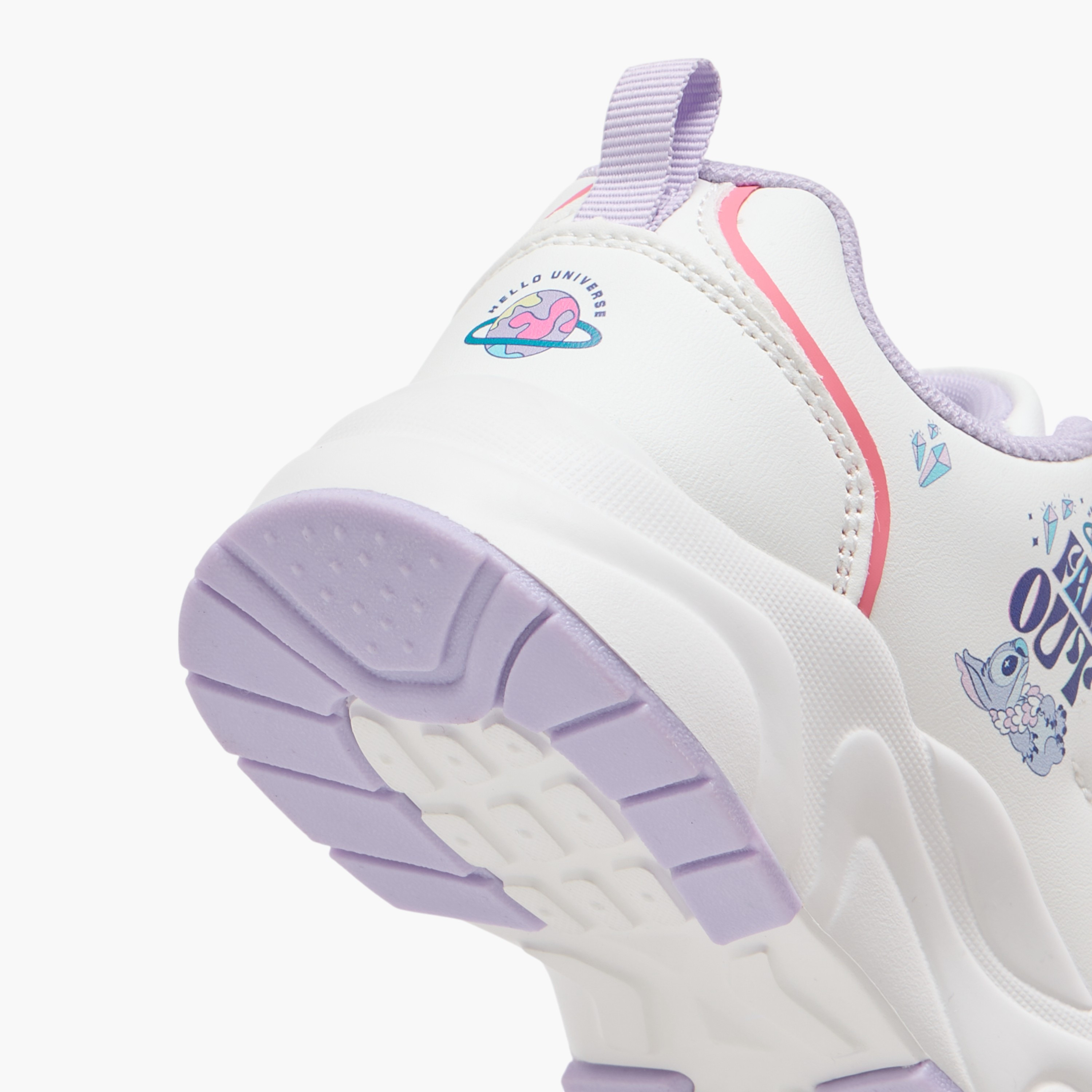 Disney Stitch Print Sneakers with Hook and Loop Closure-girls-shoes-sneakers-image-5
