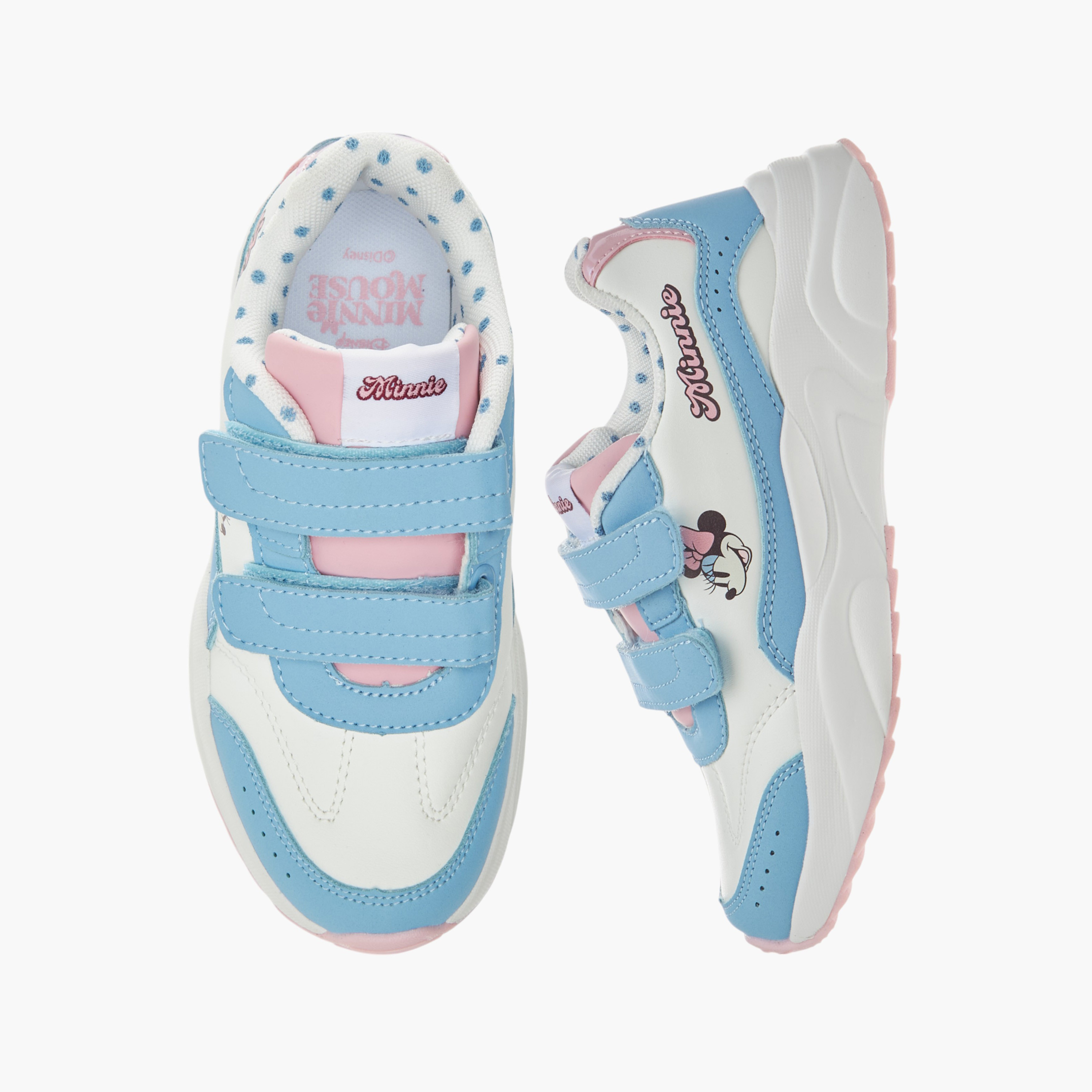 حذاء سنيكرز بشريط إغلاق لاصق وطبعات ميني ماوس من ديزني-girls-shoes-sneakers-image-1