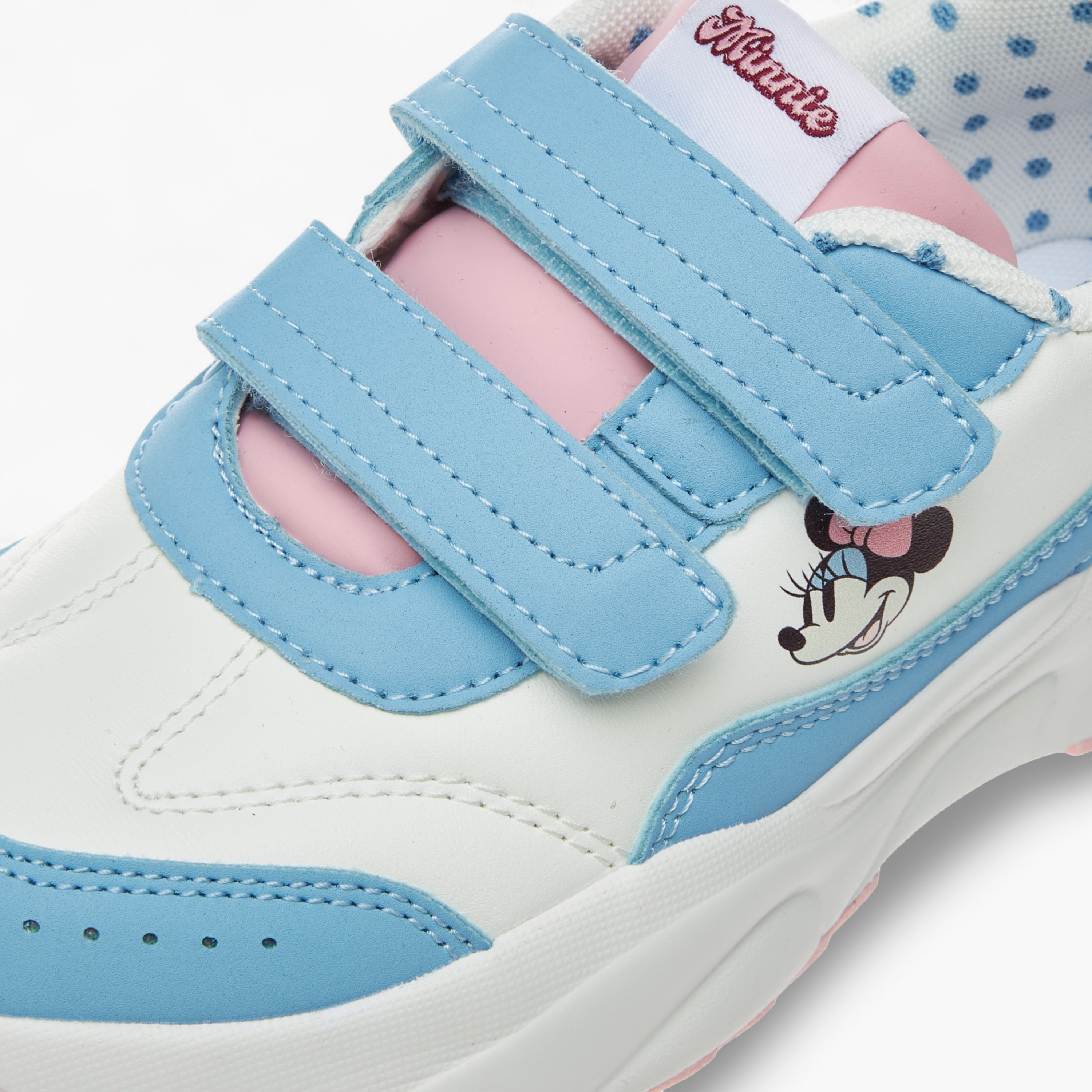 حذاء سنيكرز بشريط إغلاق لاصق وطبعات ميني ماوس من ديزني-girls-shoes-sneakers-image-4