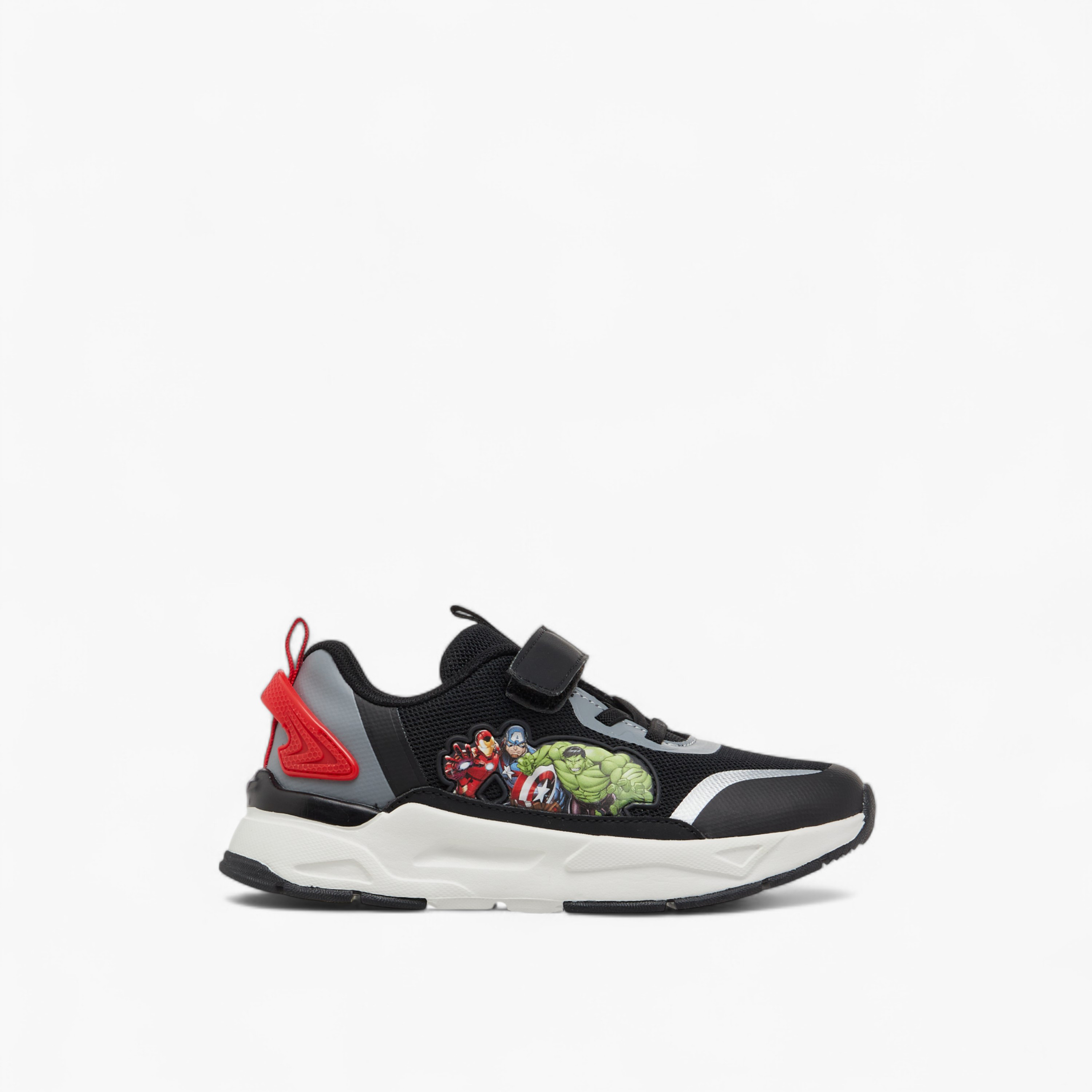 Avengers Detail Sneakers with Hook and Loop Closure-boys-shoes-sneakers-image-3