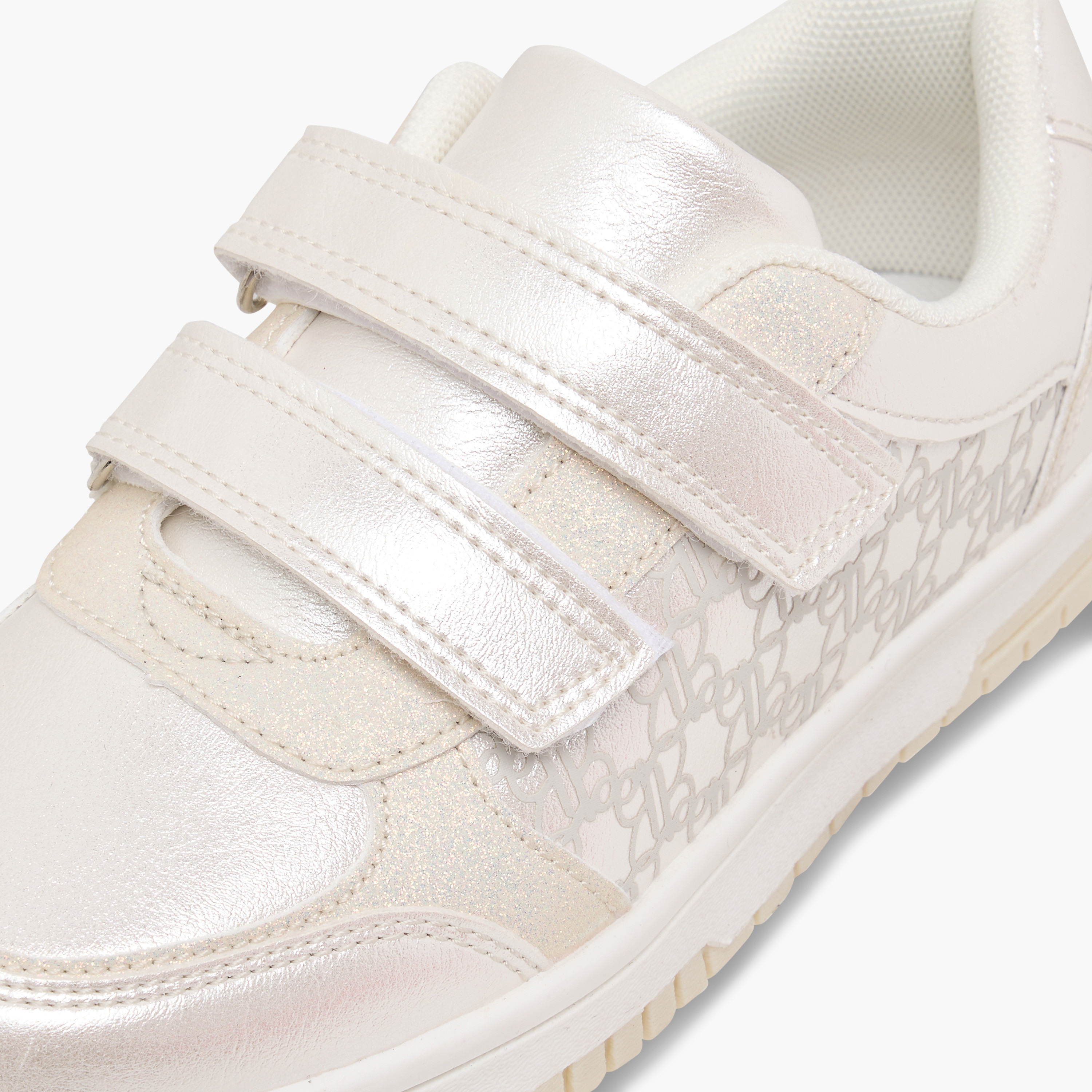 Barbie Printed Sneakers with Hook and Loop Closure-girls-shoes-sneakers-image-4