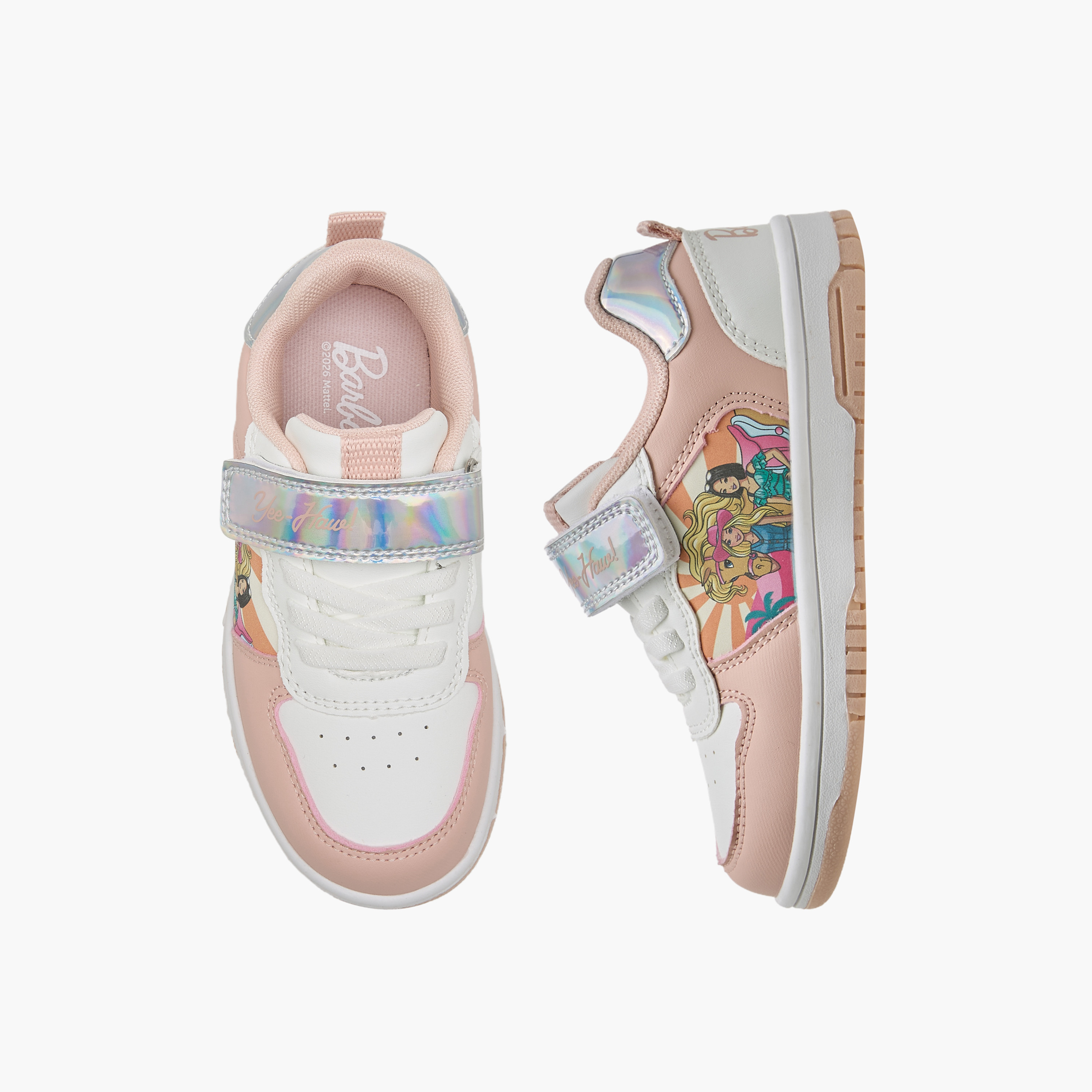 Barbie Girls Hook & Loop Ankle Sneakers-girls-shoes-sneakers-image-1