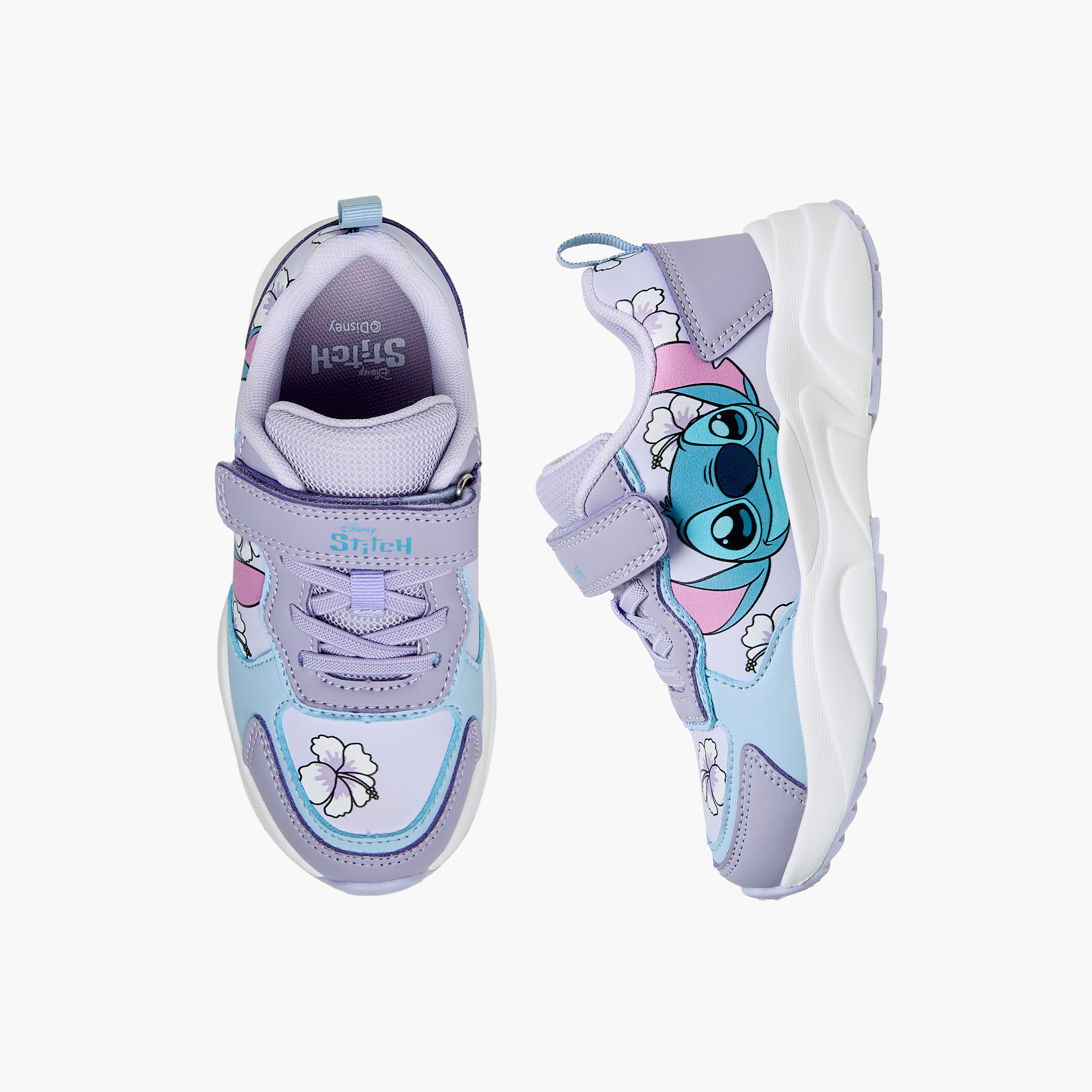 Disney Girls Stitch Print Hook & Loop Sneakers-girls-shoes-sneakers-image-1