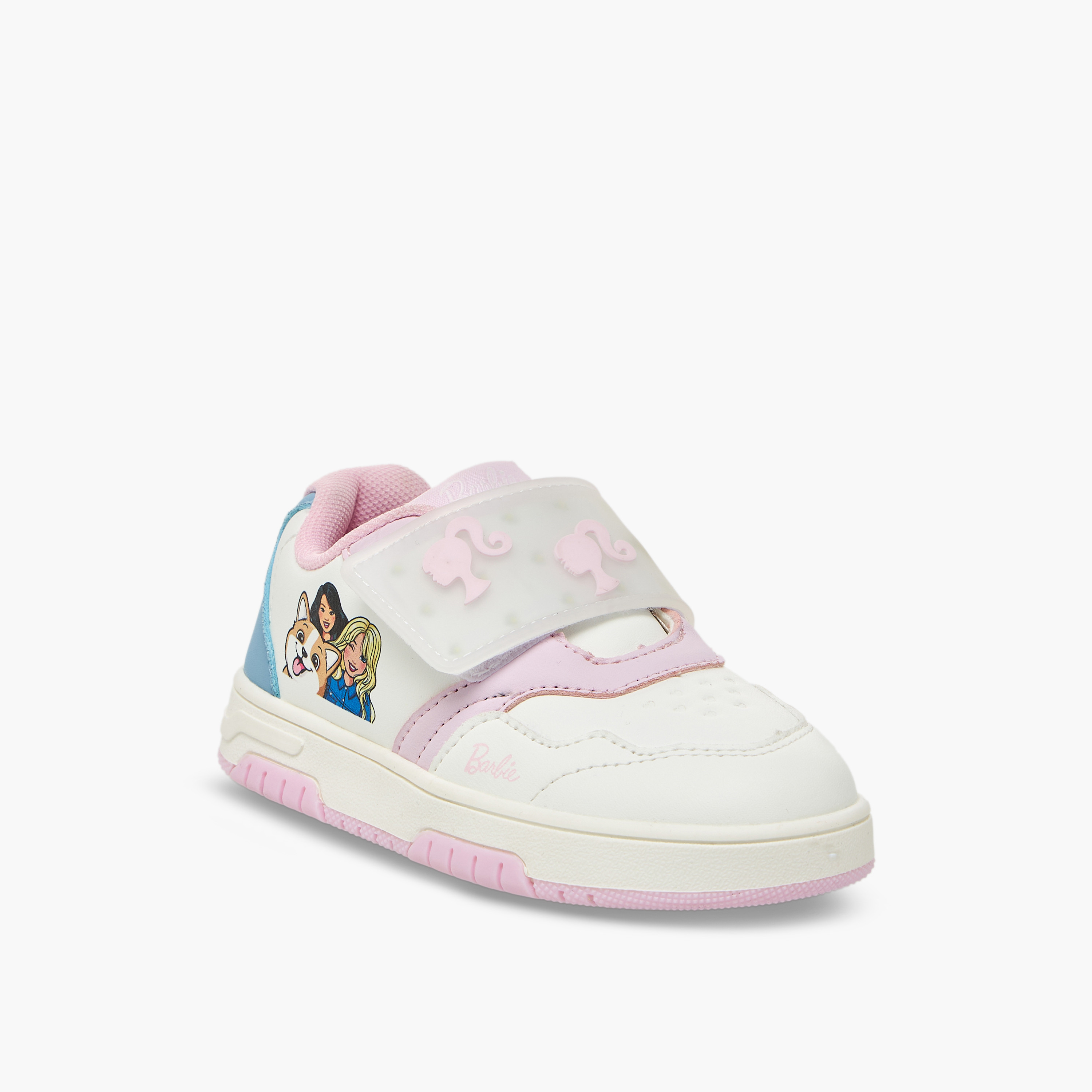 حذاء سنيكرز بشريط إغلاق لاصق وطبعات للبنات من باربي-girls-shoes-sneakers-image-2