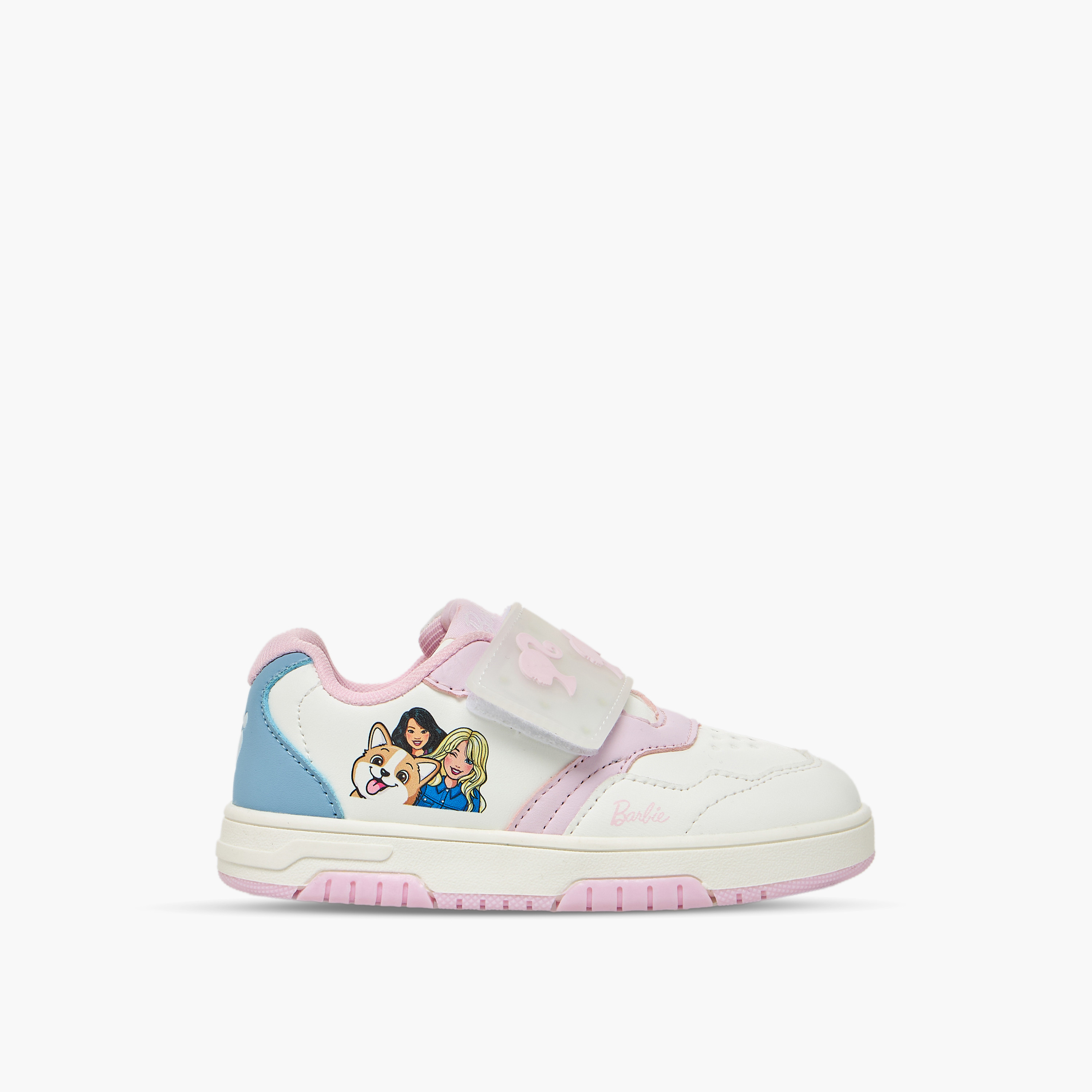 حذاء سنيكرز بشريط إغلاق لاصق وطبعات للبنات من باربي-girls-shoes-sneakers-image-4