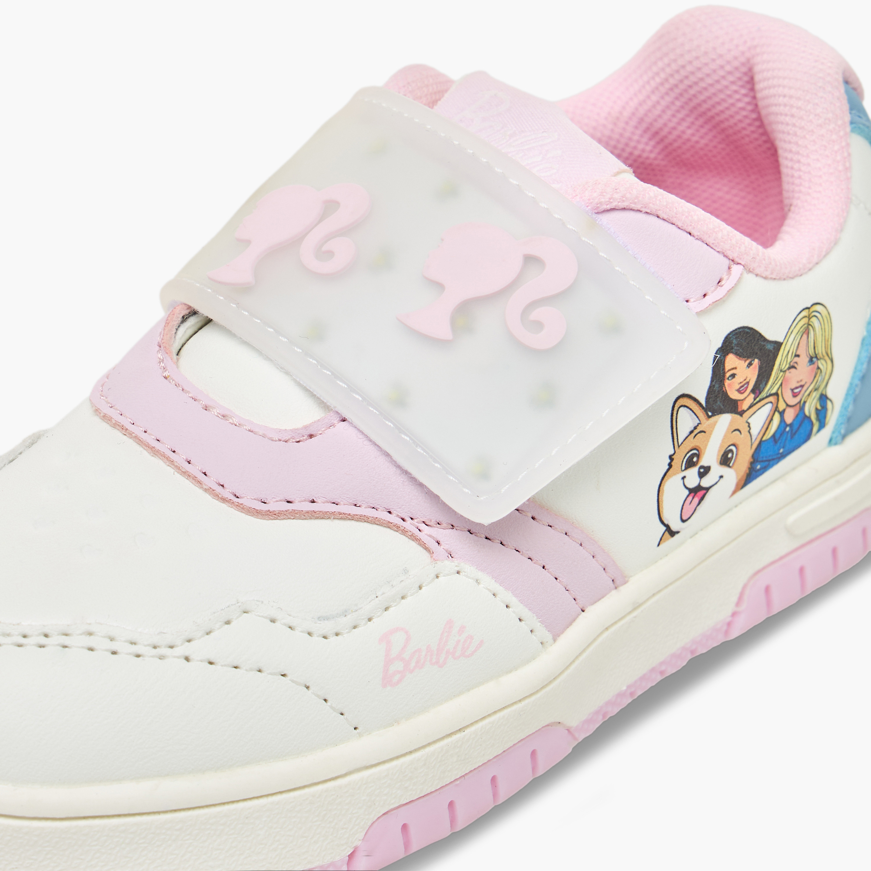 حذاء سنيكرز بشريط إغلاق لاصق وطبعات للبنات من باربي-girls-shoes-sneakers-image-8